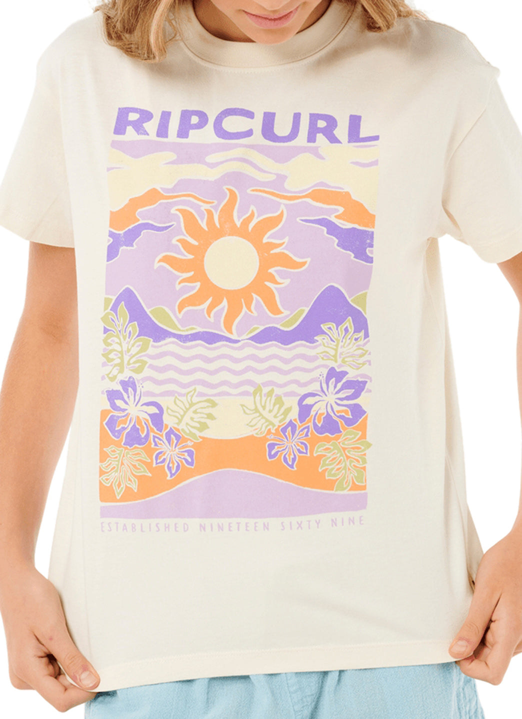 Rip Curl Girls' Dune Dancer Relaxed Tee (Big Kid)、mySite、noshort