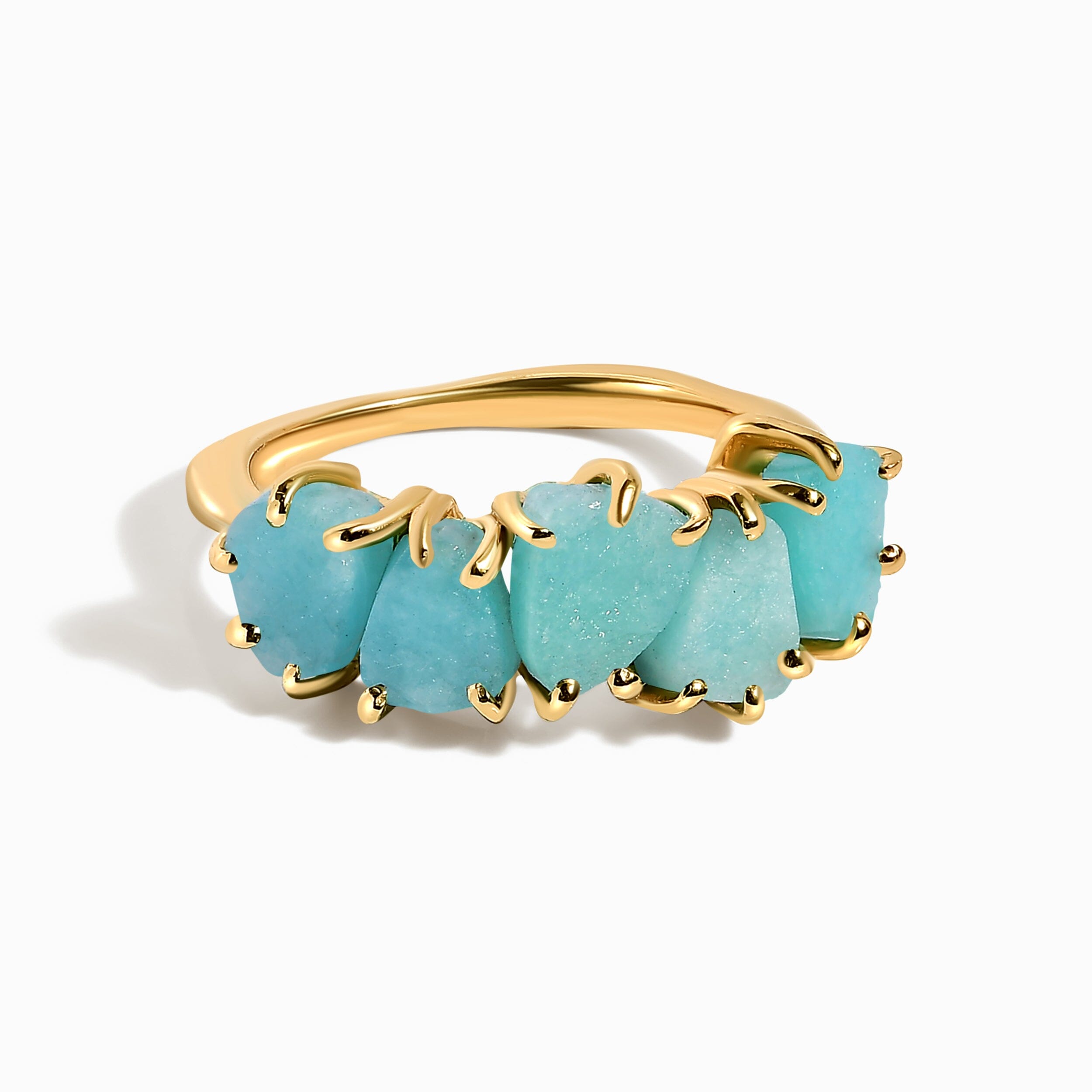 Raw Crystal Ring - Luminous Amazonite、mySite、hinf8tx79