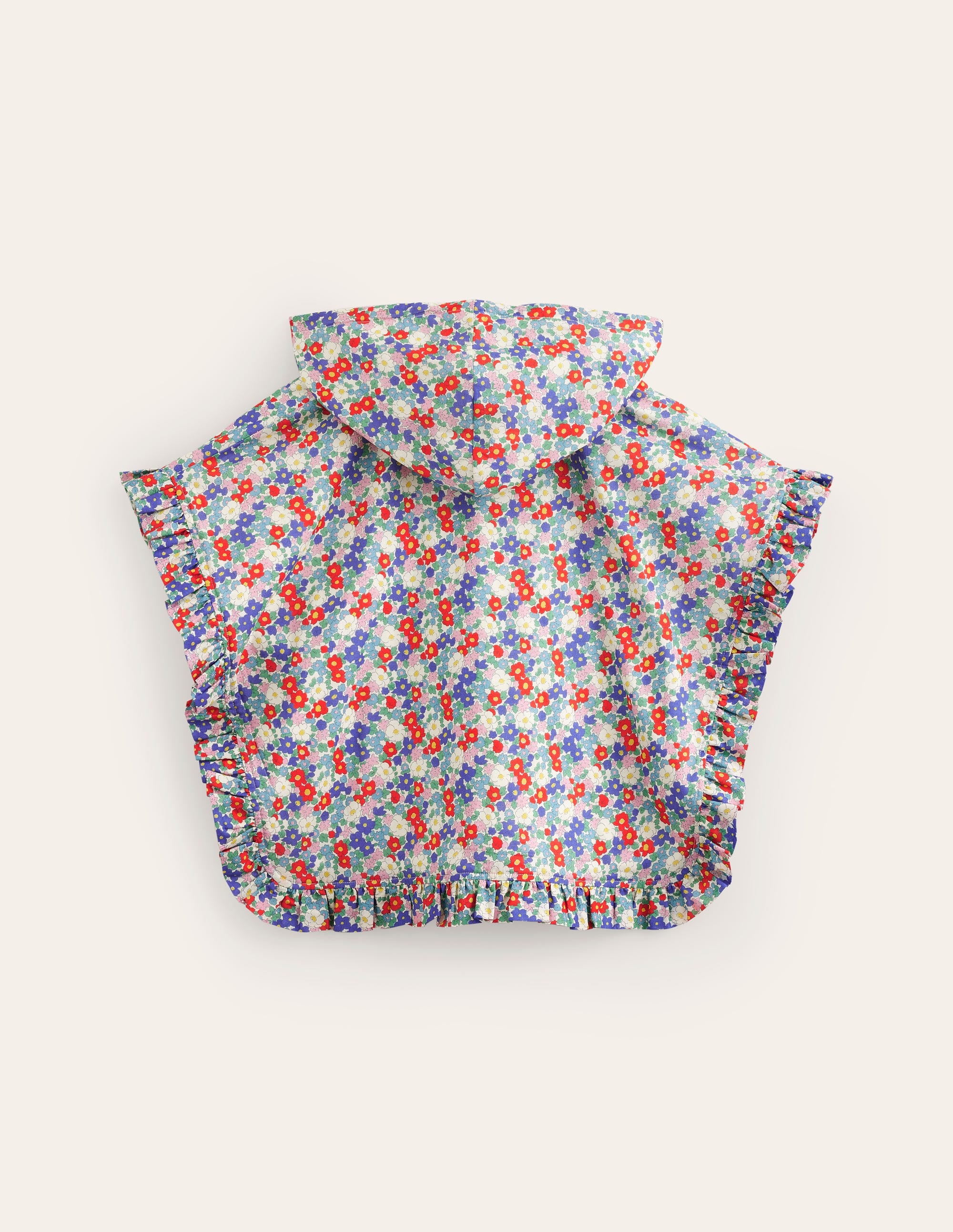  Towelling Poncho Hoodie-Multi Nautical Floral、mySite、ashleygrahame