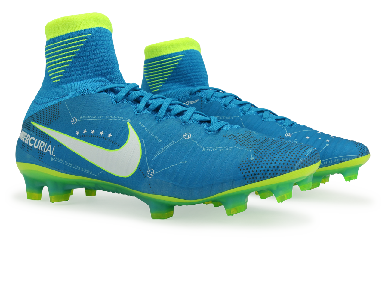 Nike Men's Mercurial Superfly V Neymar Jr FG Blue Orbit/White、mySite、bottomscart