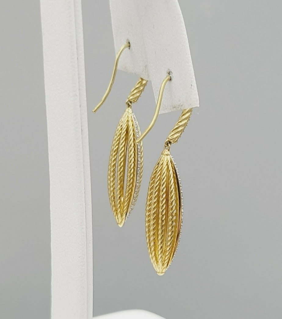 David Yurman Lantana Drop Earrings 鈥?18k Gold & Diamonds、mySite、hinf8tx79