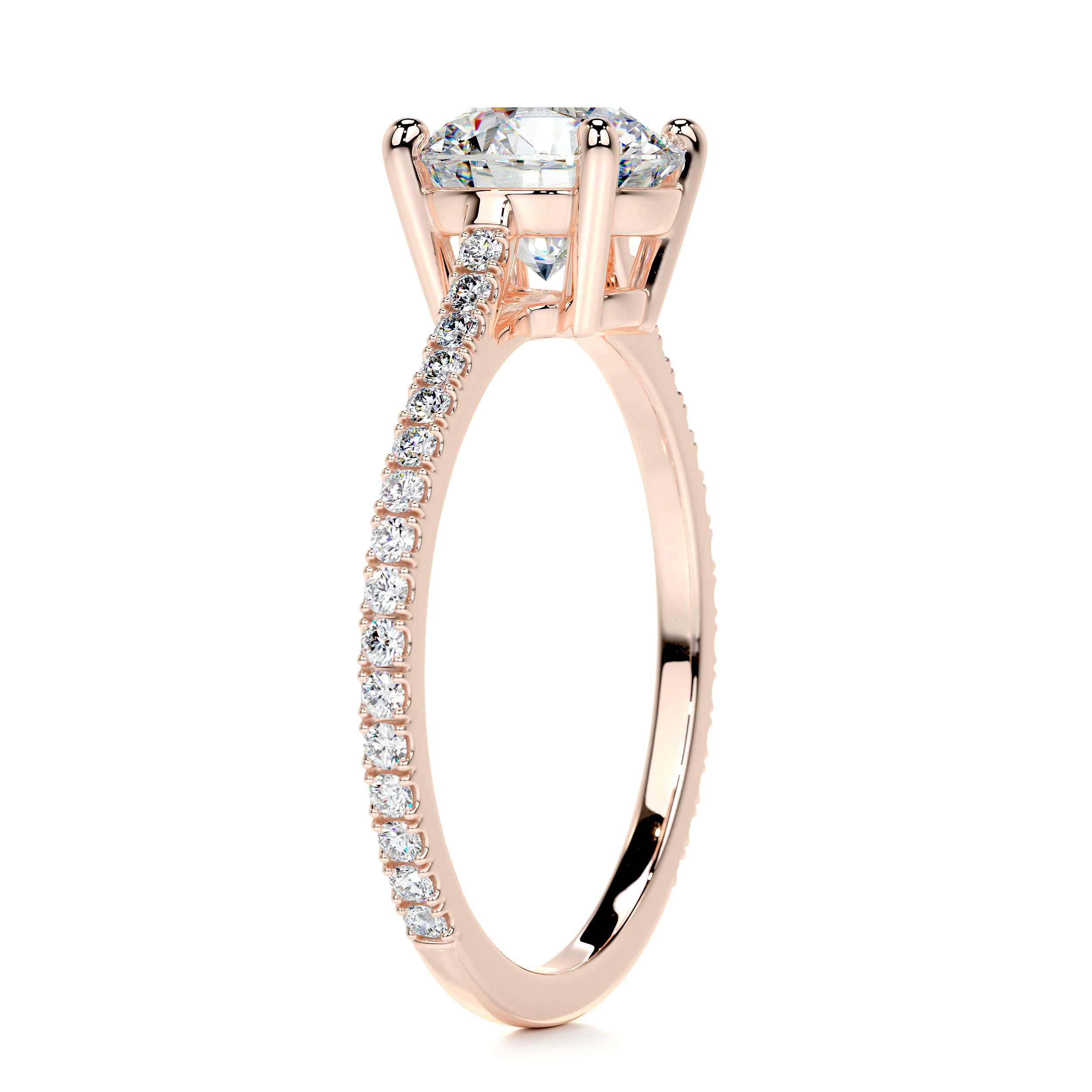 Anna Moissanite & Diamond Ring -14K Rose Gold、mySite、hinf8tx79