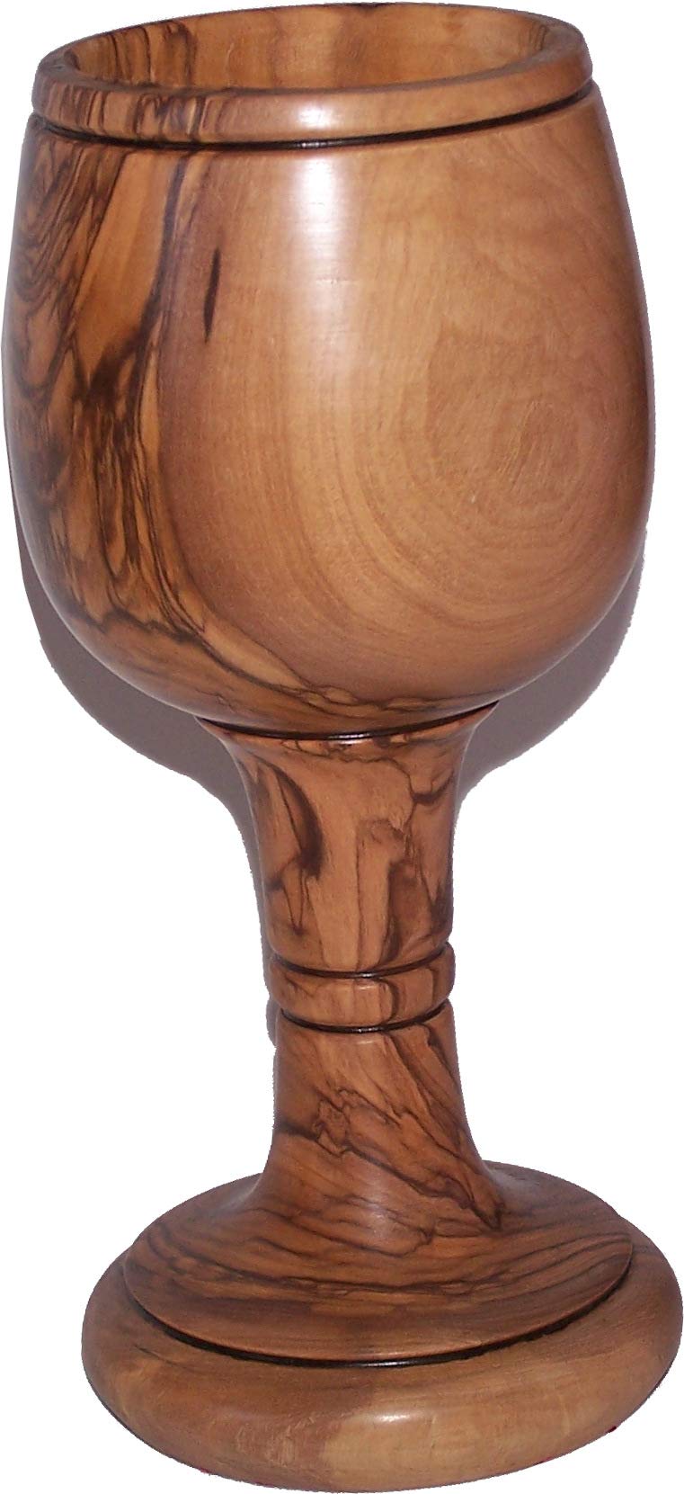Holy Land Market Goblet - Chalice - Dark Olive Wood (8 Inches Large) - Cup (5.5 Ounces Capacity)、mySite、topwebapps