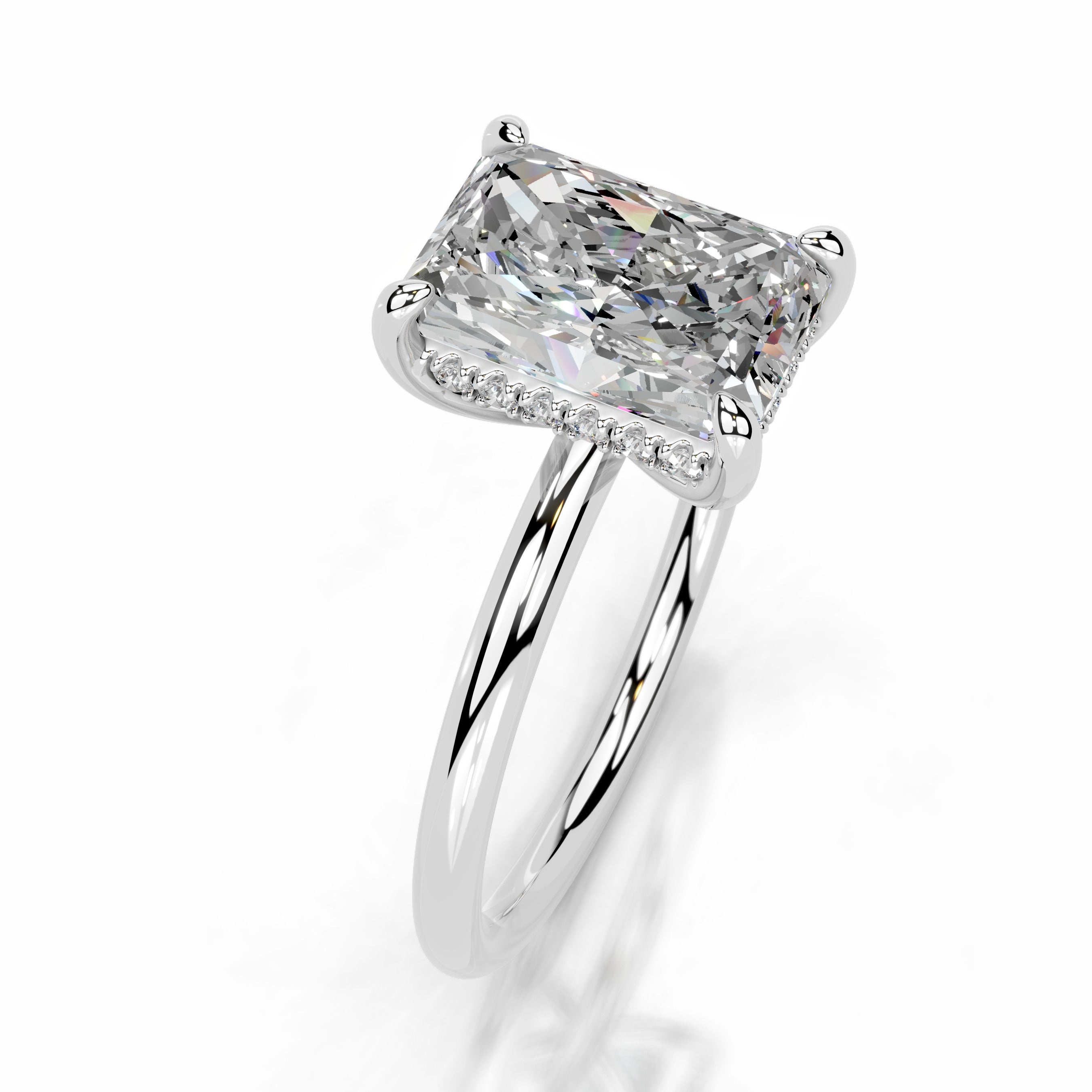 Willow Moissanite & Diamond Ring - 18K White Gold、mySite、hinf8tx79