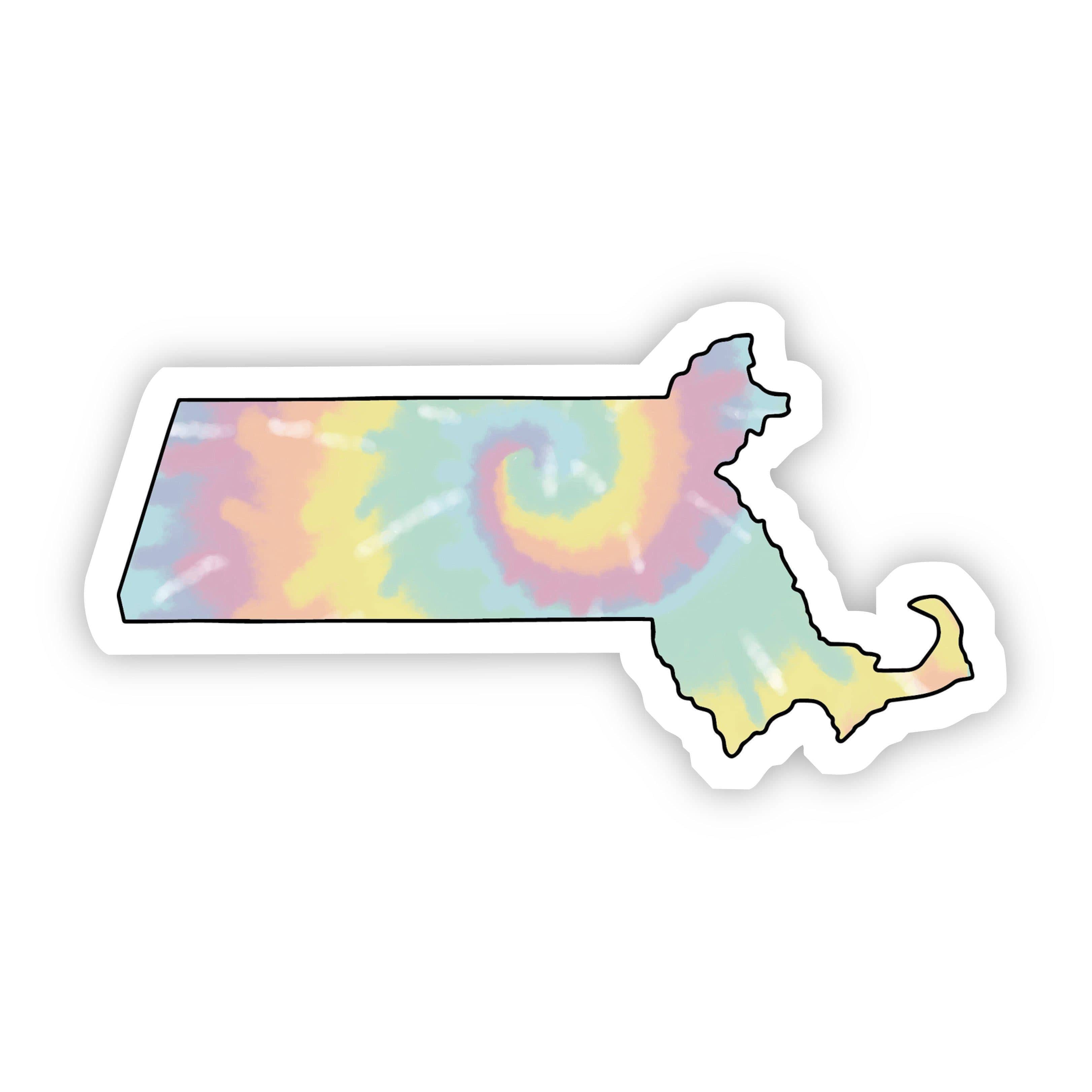  Massachusetts Tie Dye Sticker、mySite、elrpsem3k