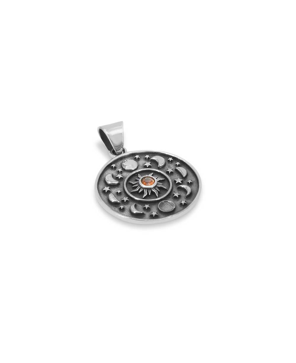 Sterling Silver Inspirational Celestial Pendant with Citrine、mySite、topwebapps