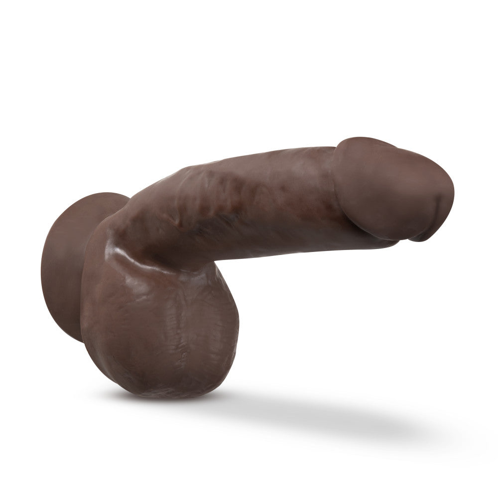 Dr. Skin Plus By Blush® | Realistic Chocolate 8.5-Inch Long Soft Yet Erect & Posable Dildo With Balls & Suction Cup Base、mySite、bottomscart