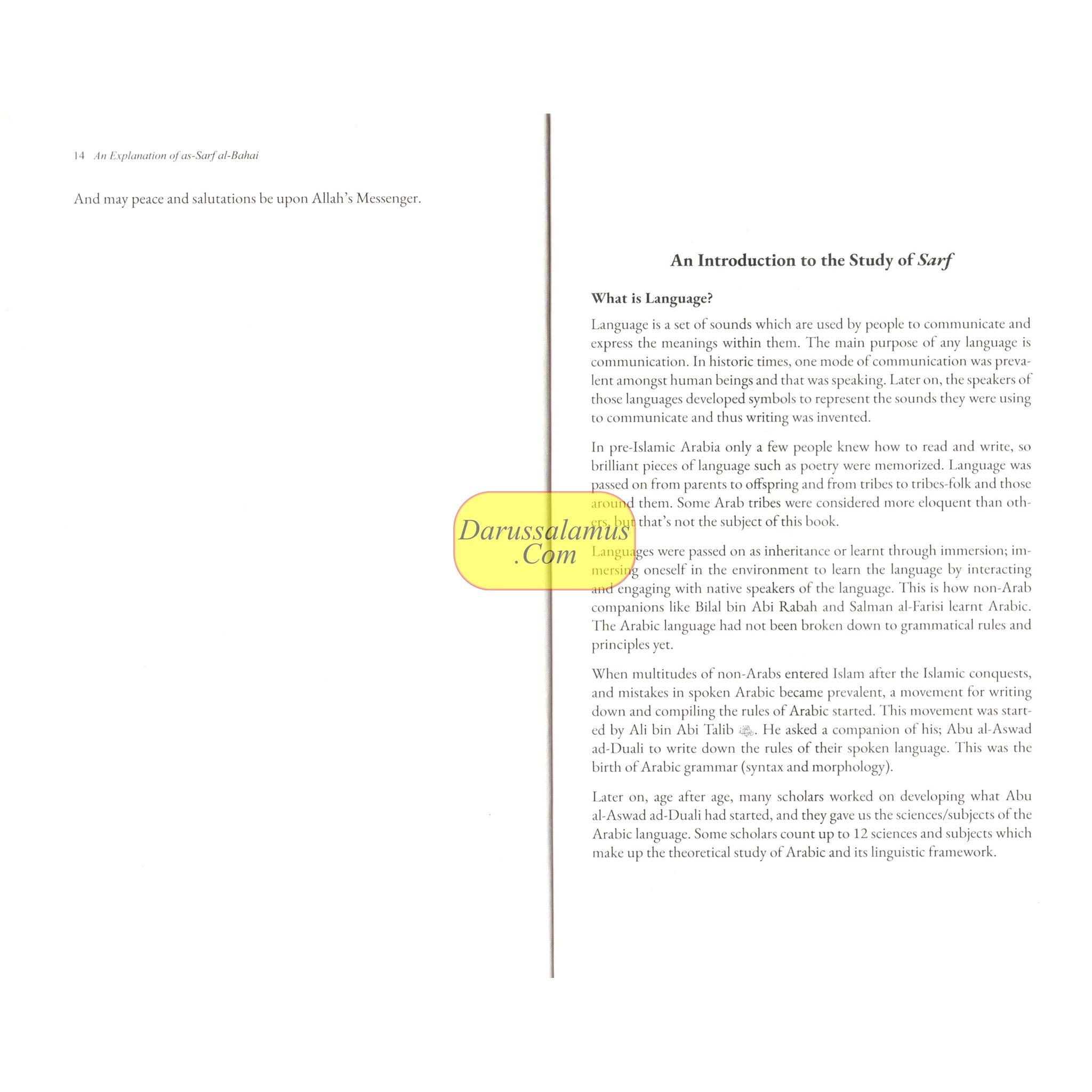 An Explanation of as-Sarf al-Bahai by Ibrahim Farooqi、mySite、topwebapps