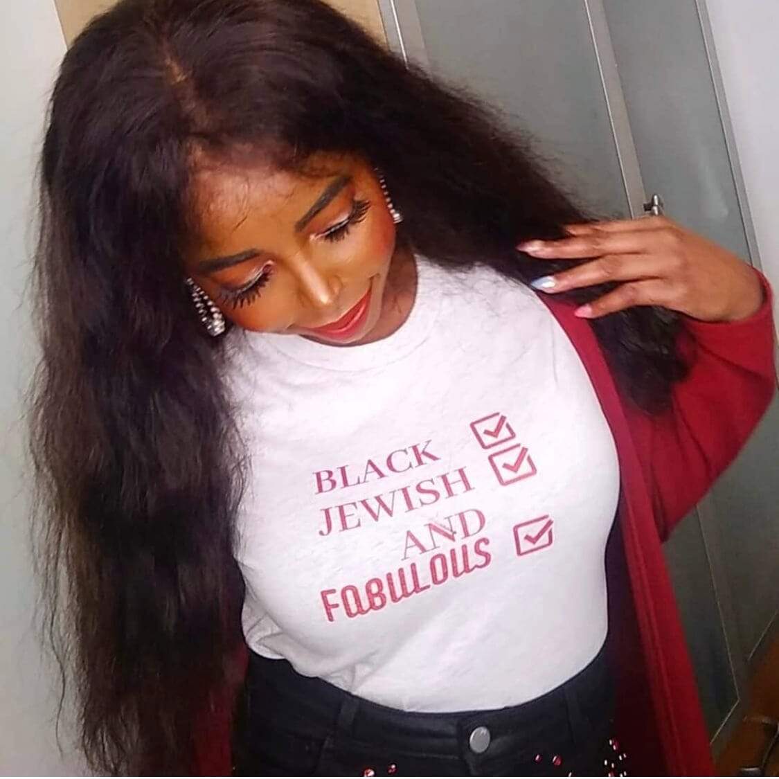 Black, Jewish and Fabulous Women's T-shirt、mySite、topwebapps