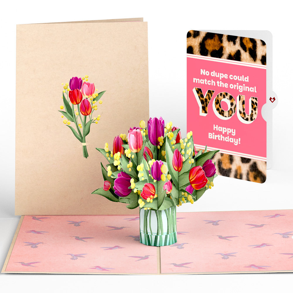 Cheerful Tulips Birthday Pop-Up Card and The original YOU Sentiment Set、mySite、solidvoid