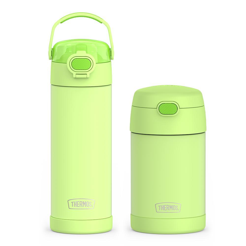 16oz FUNtainer Water Bottle with Locking Lid & Food Jar Bundle - Neon Lime、mySite、noshort