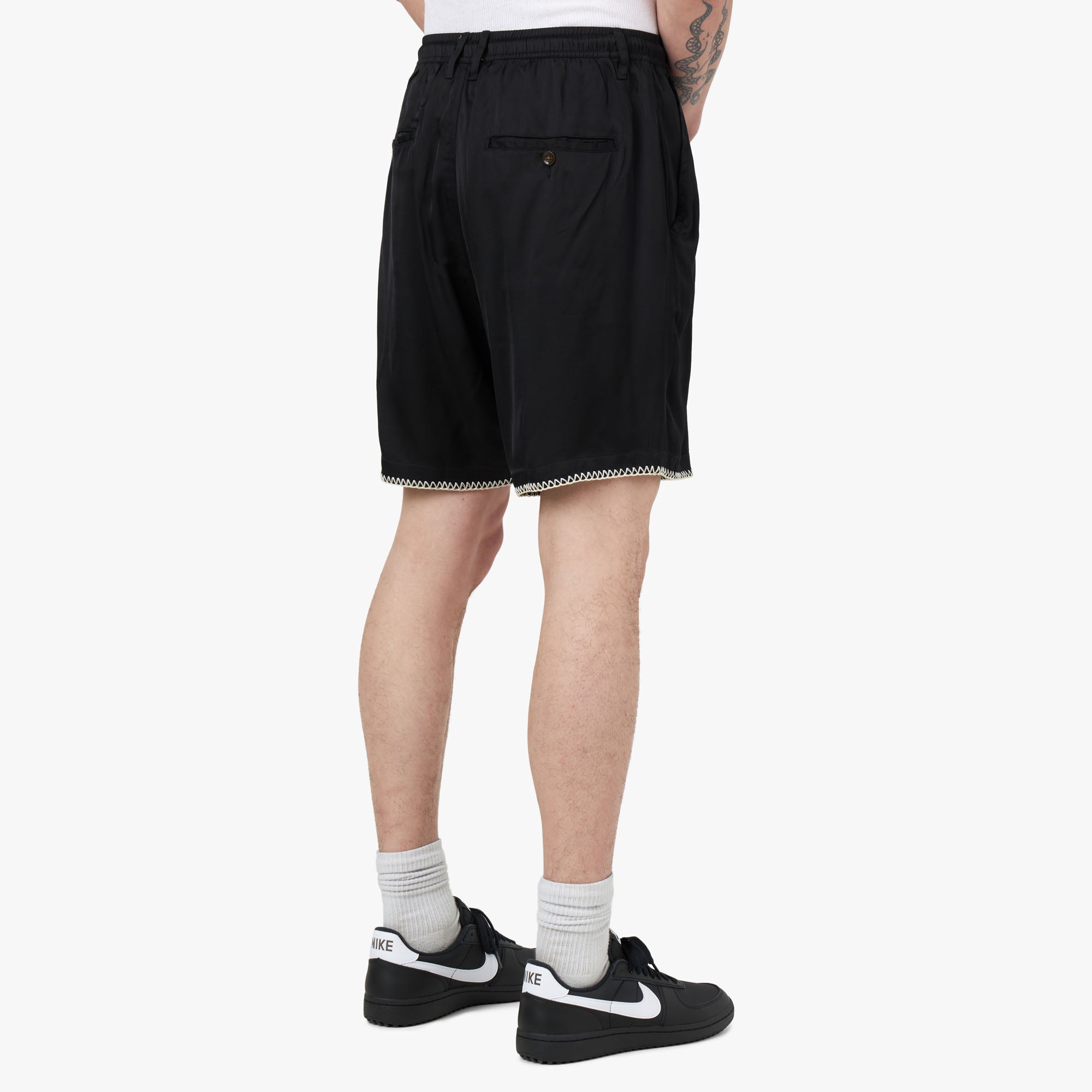  Honor The Gift Blanket Stitch Shorts / Black、mySite、merchandisen