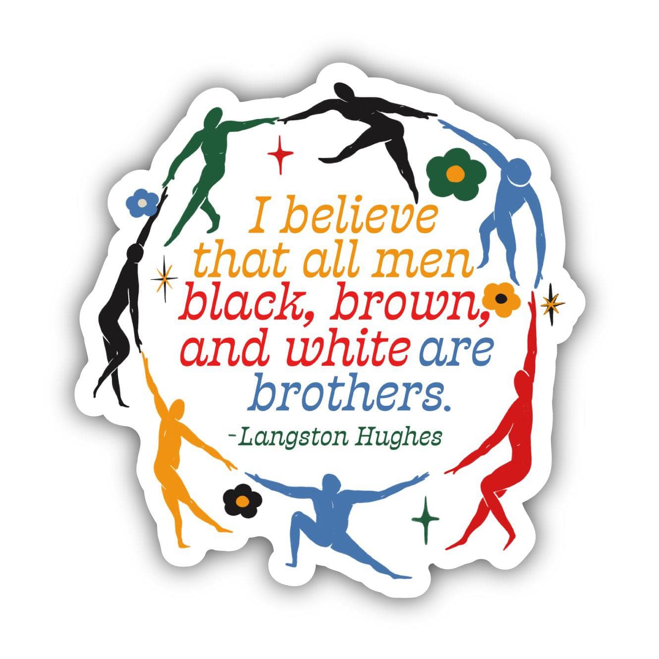  All Men Are Brothers Quote Sticker、mySite、ghnorth