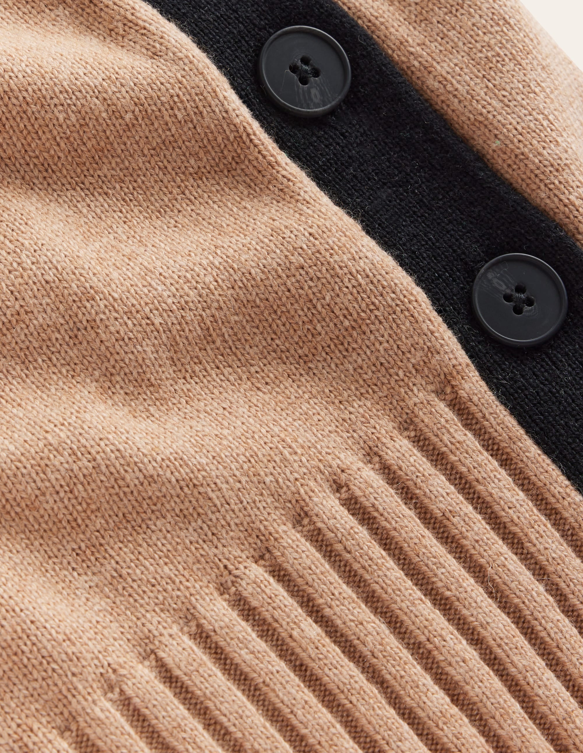  Zia Button Side Jumper-Camel Melange、mySite、ashleygrahame