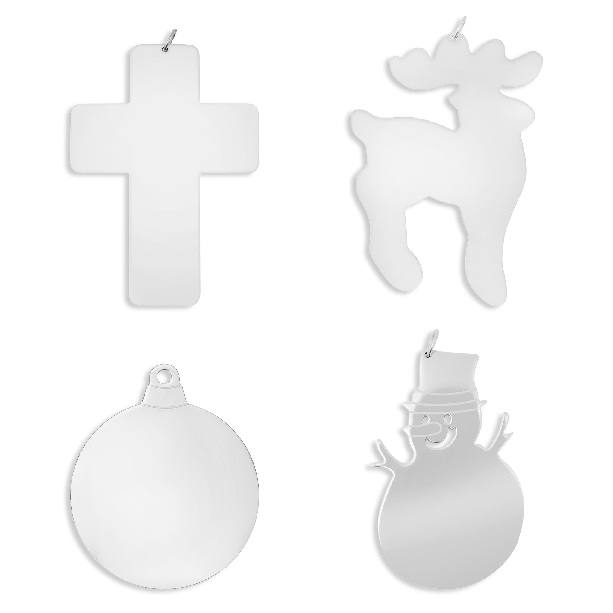 Stainless Steel Engravable Blank Holiday Ornament Bundle / BND0059、mySite、dreamappss