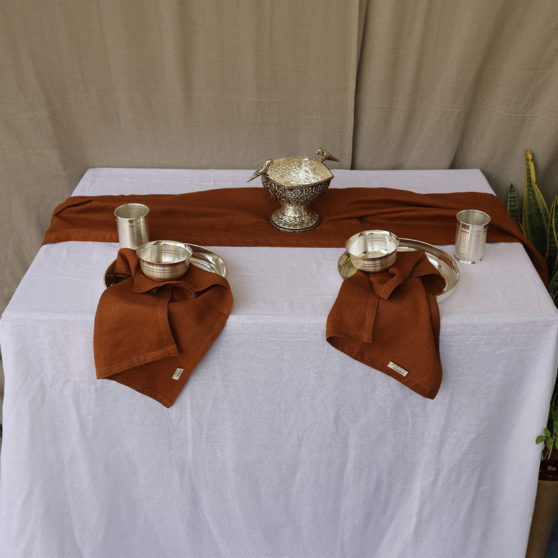 Pure Linen Table Runners | Cinnamon Brown、mySite、camillekostekn