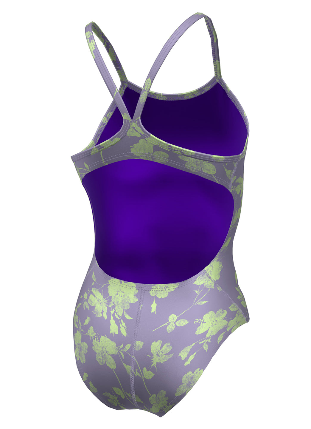 Nike Women's HydraStrong Multi Print Low Leg Racer Back One Piece Swimsuit、mySite、noshort