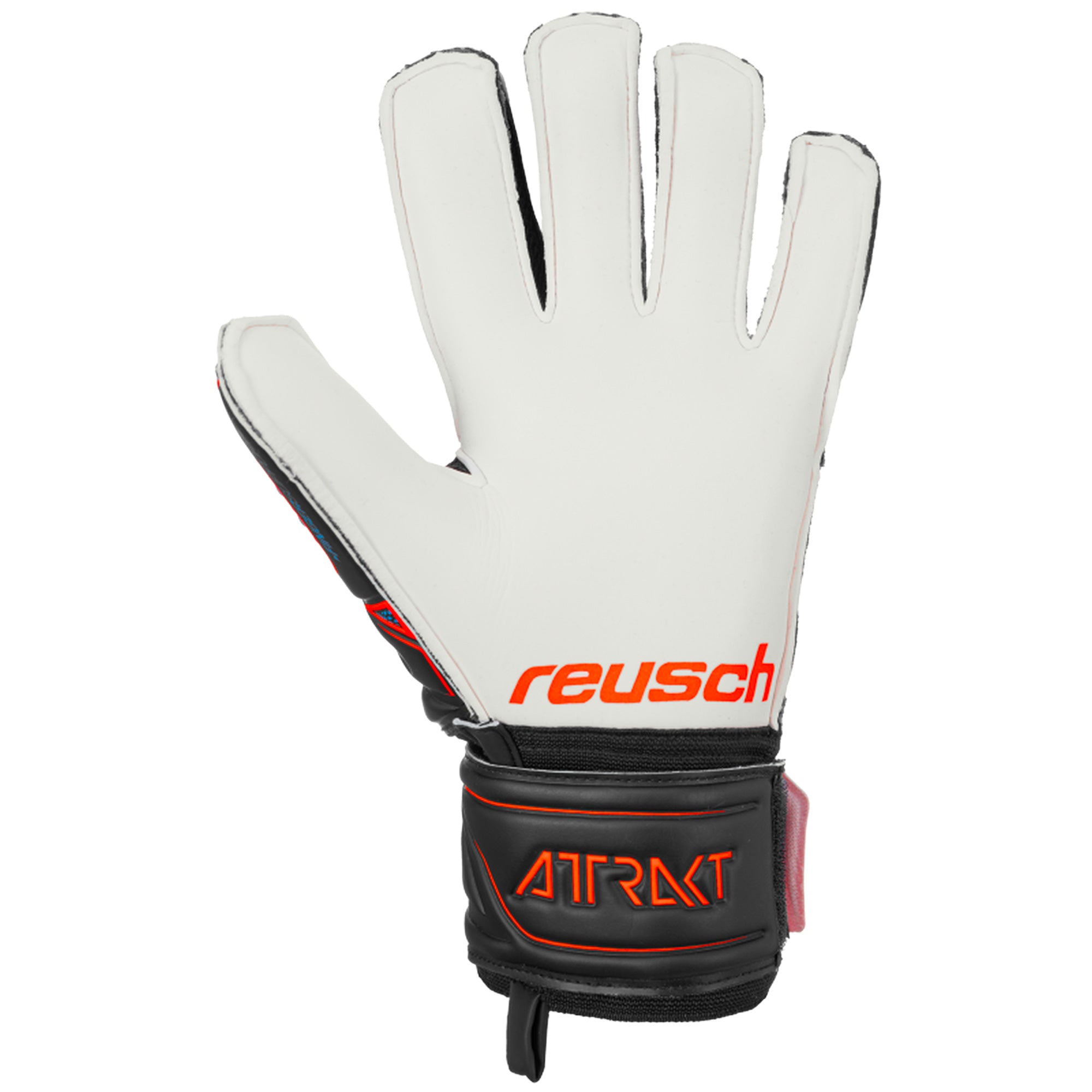Reusch Men's Goalkeeper Attrakt SG Finger Support Gloves Black/Orange、mySite、noshort