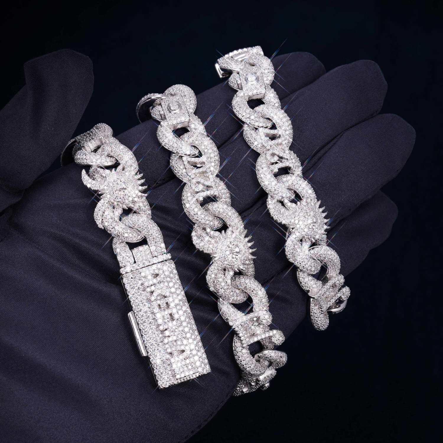 20MM Custom Moissanite Infinity Link Chain 14K Gold、mySite、hinf8tx79