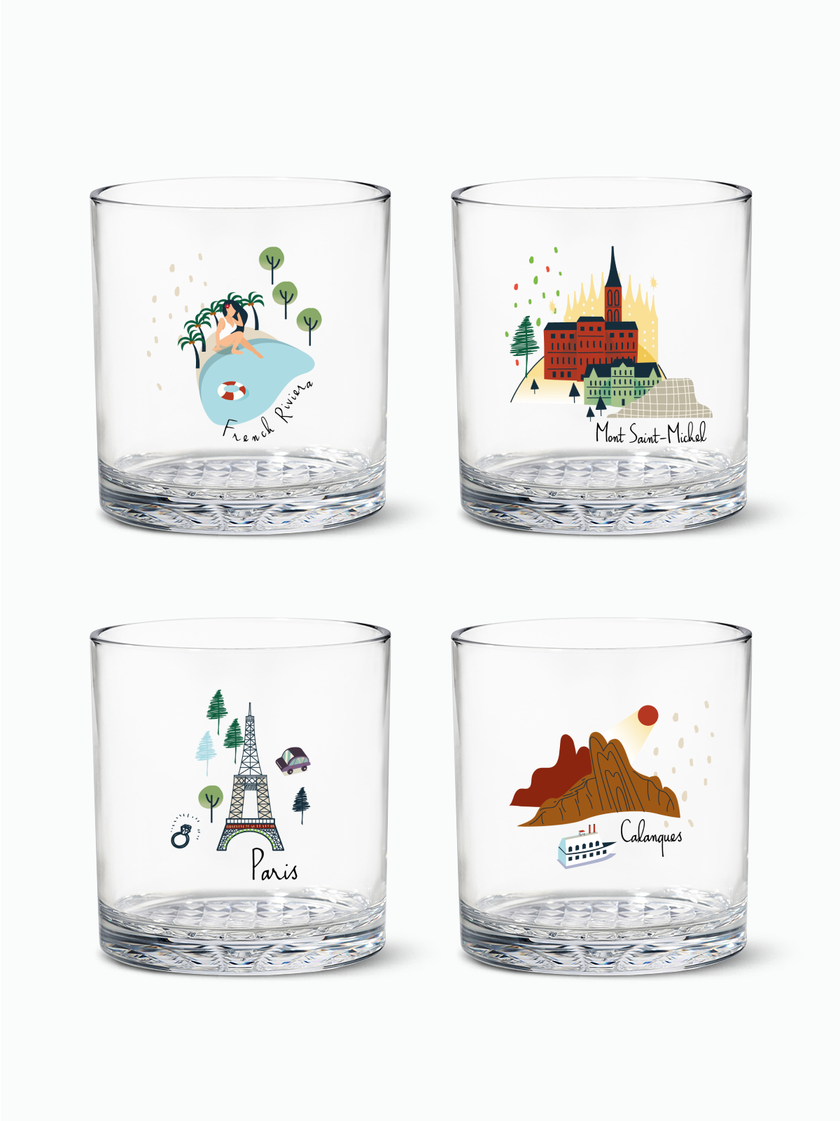 French Holiday - RESERVE 12oz Old Fashioned Tritan Copolyester Glass、mySite、camillekostekn