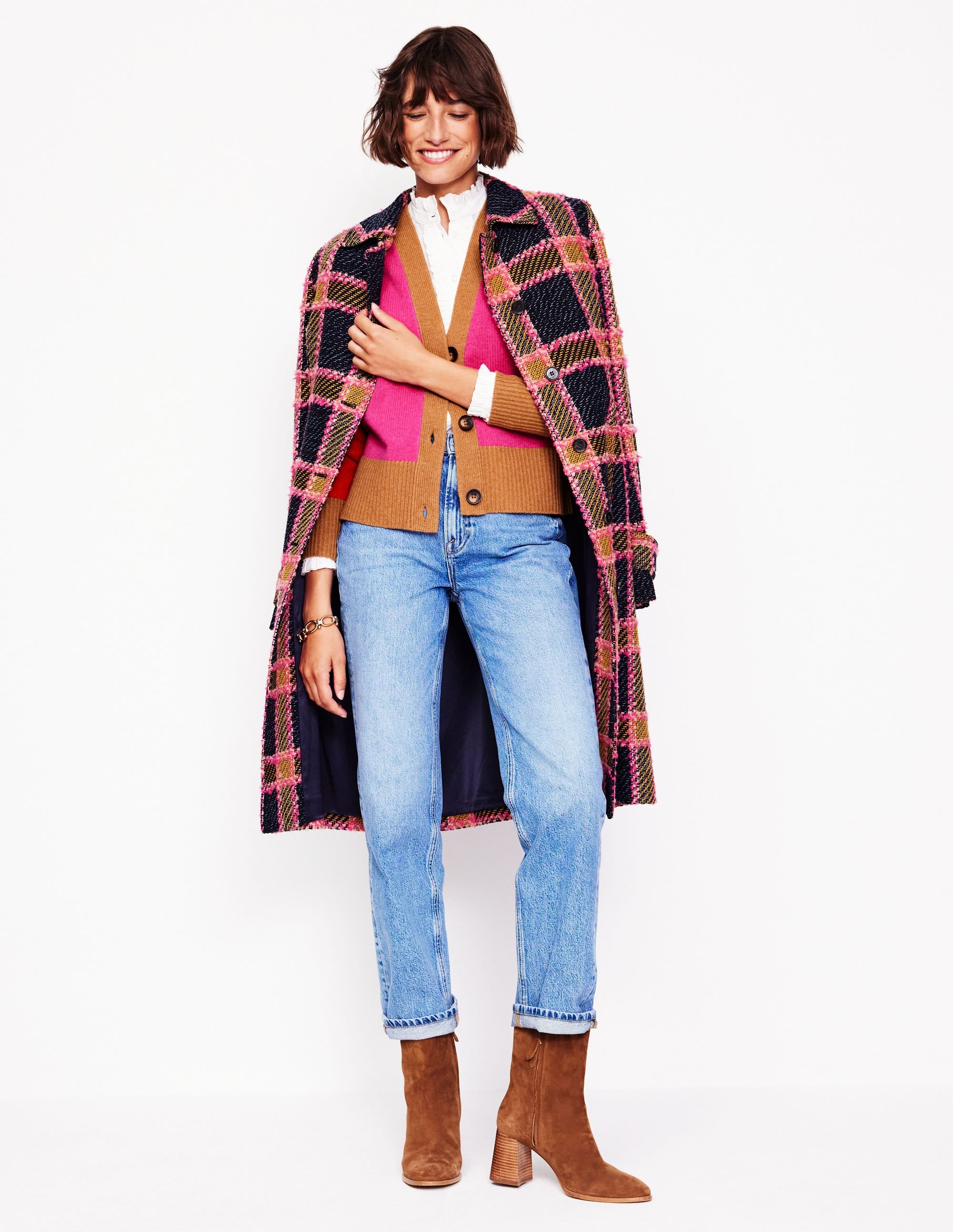  Olivia Merino Cardigan-Party Pink、mySite、ashleygrahame