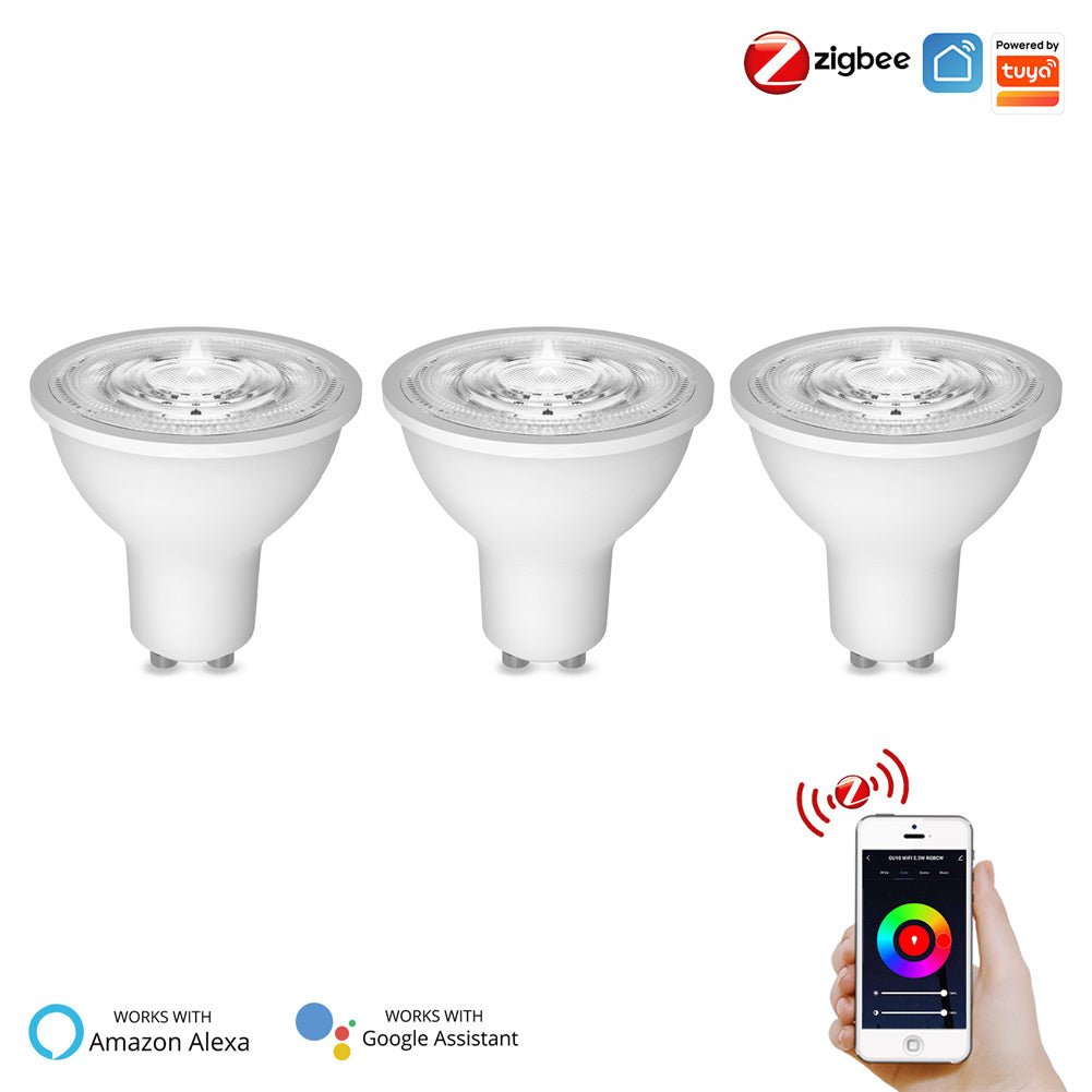 ZigBee GU10 Smart Sync Full Color LED Dimmable Party Light Bulbs RGBCCT 2200-6500K C+W 5W、mySite、fannypackpong