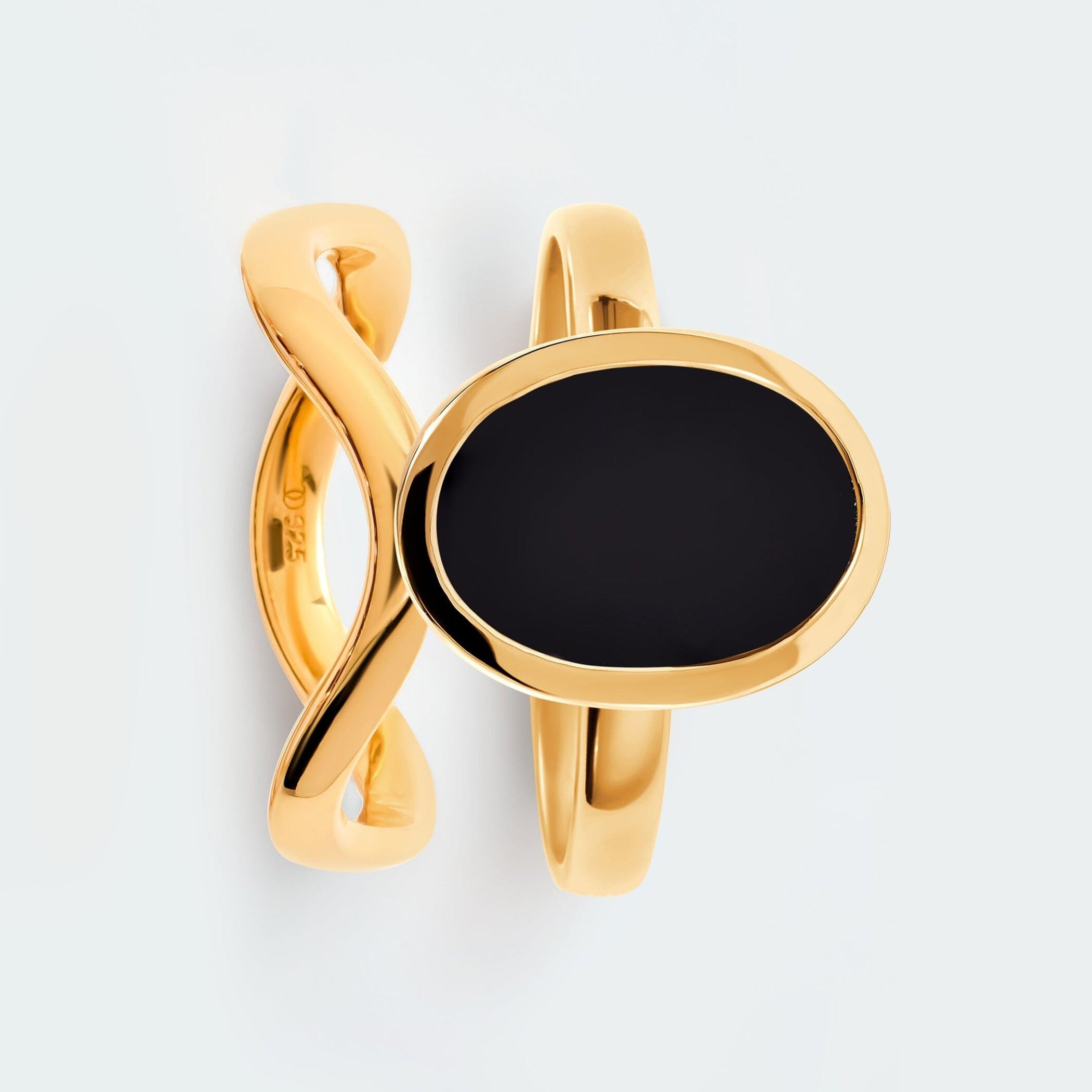 Black Onyx Enfolded Ring & Waves Band、mySite、hinf8tx79