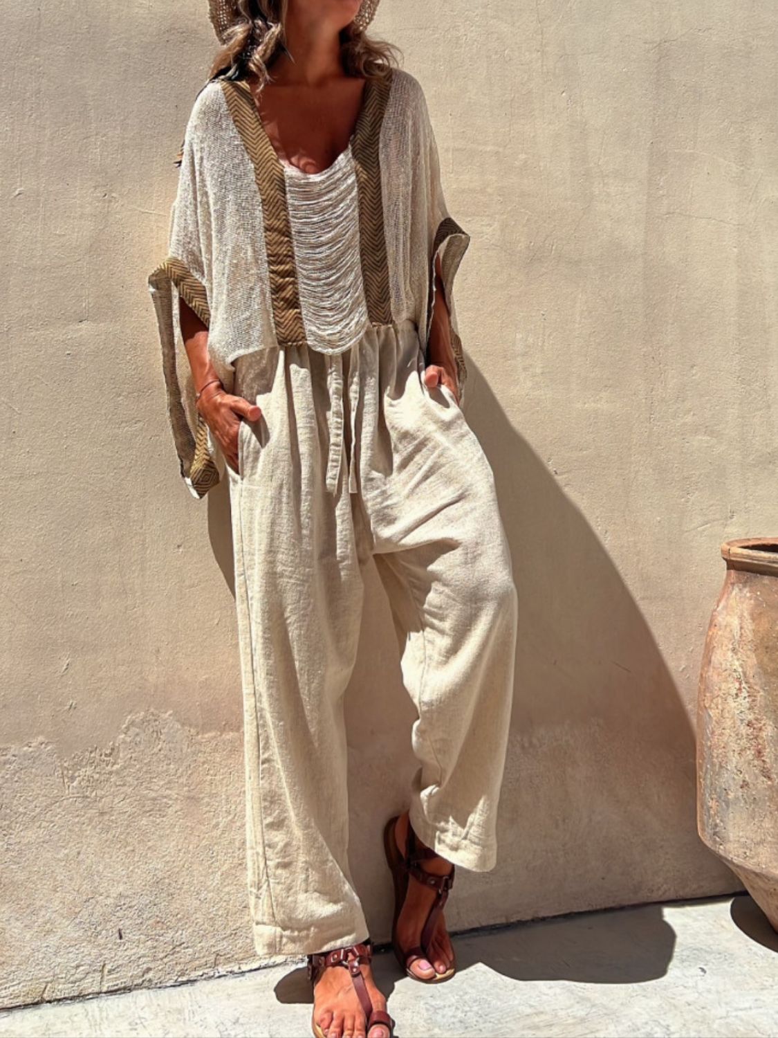  Contrast Scoop Neck Knit Cover Up、mySite、justintrudeaud