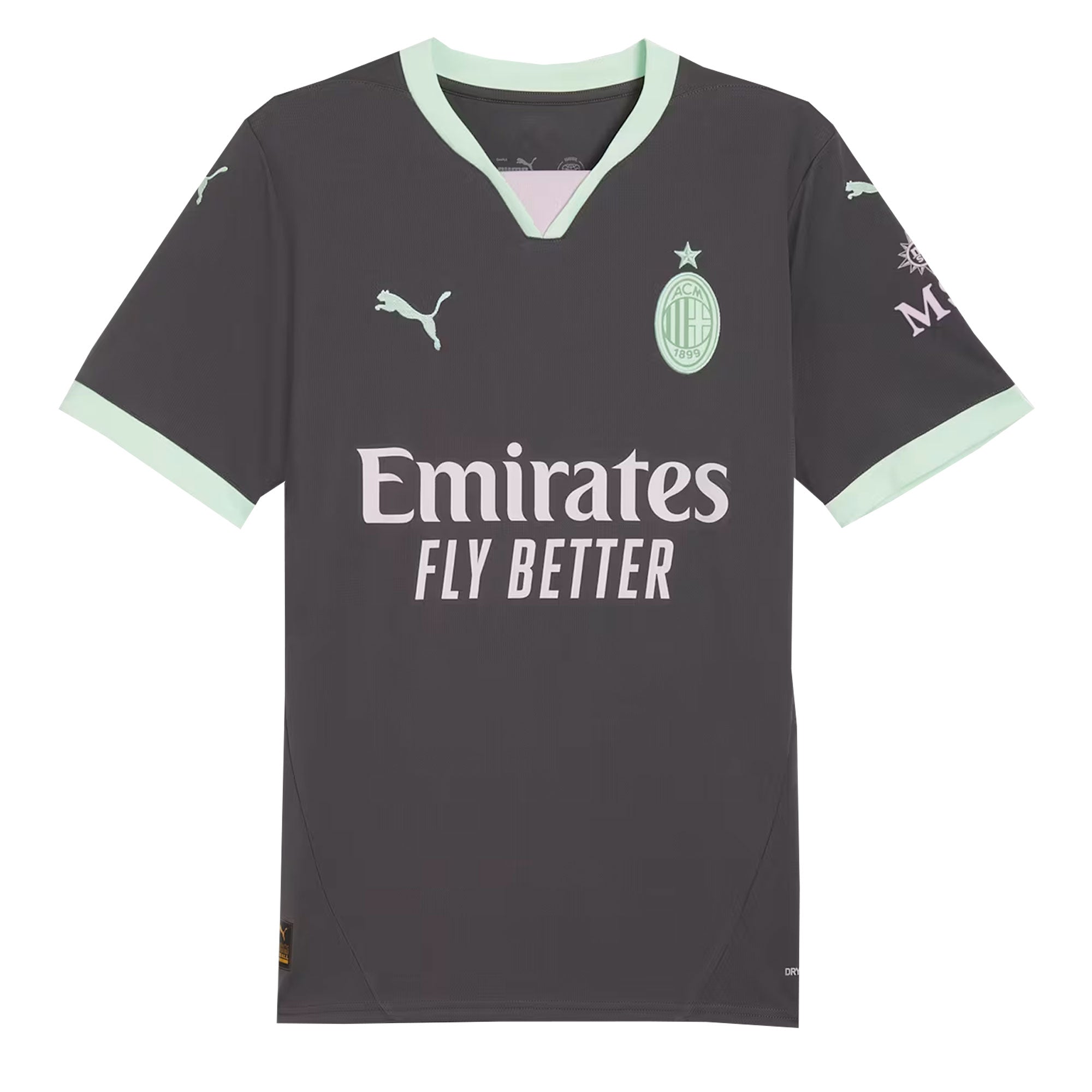 PUMA Men's AC Milan 2024/25 Third Jersey Shadow Grey/Fresh Mint、mySite、bottomscart