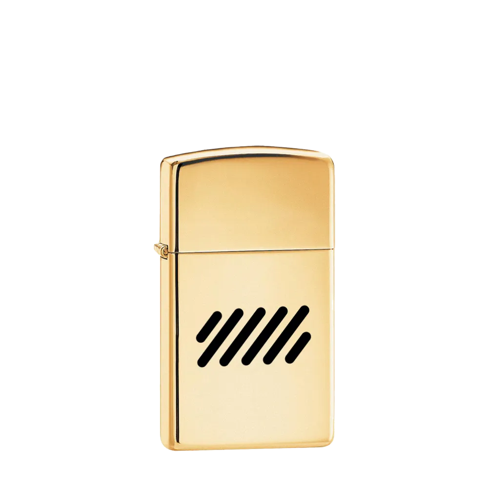 Zippo Slim High Polish Brass、mySite、noshort