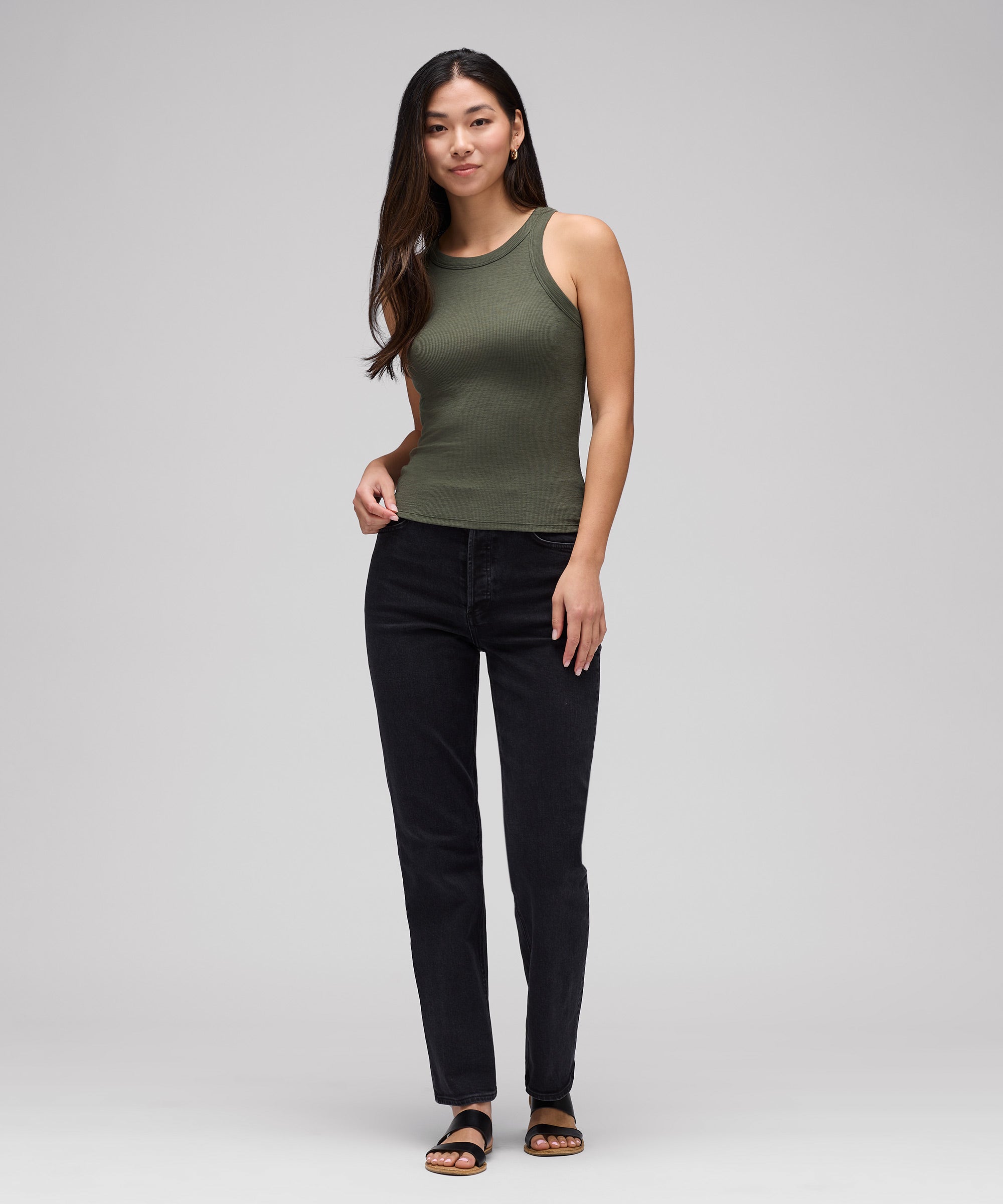 Women's Merino Ribbed Racer Tank、mySite、noshort