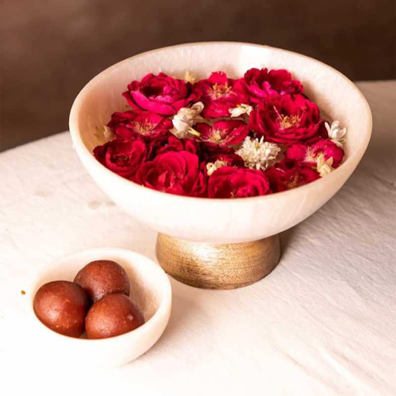 Decorative Bowl With Wooden Base | Resin、mySite、camillekostekn