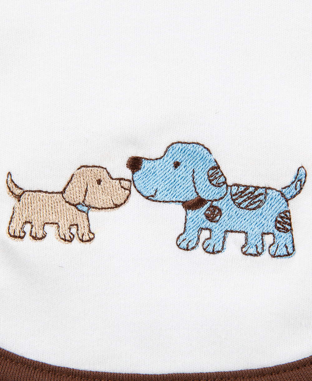  Cute Puppies Bib & Burp Set、mySite、layawaytickets