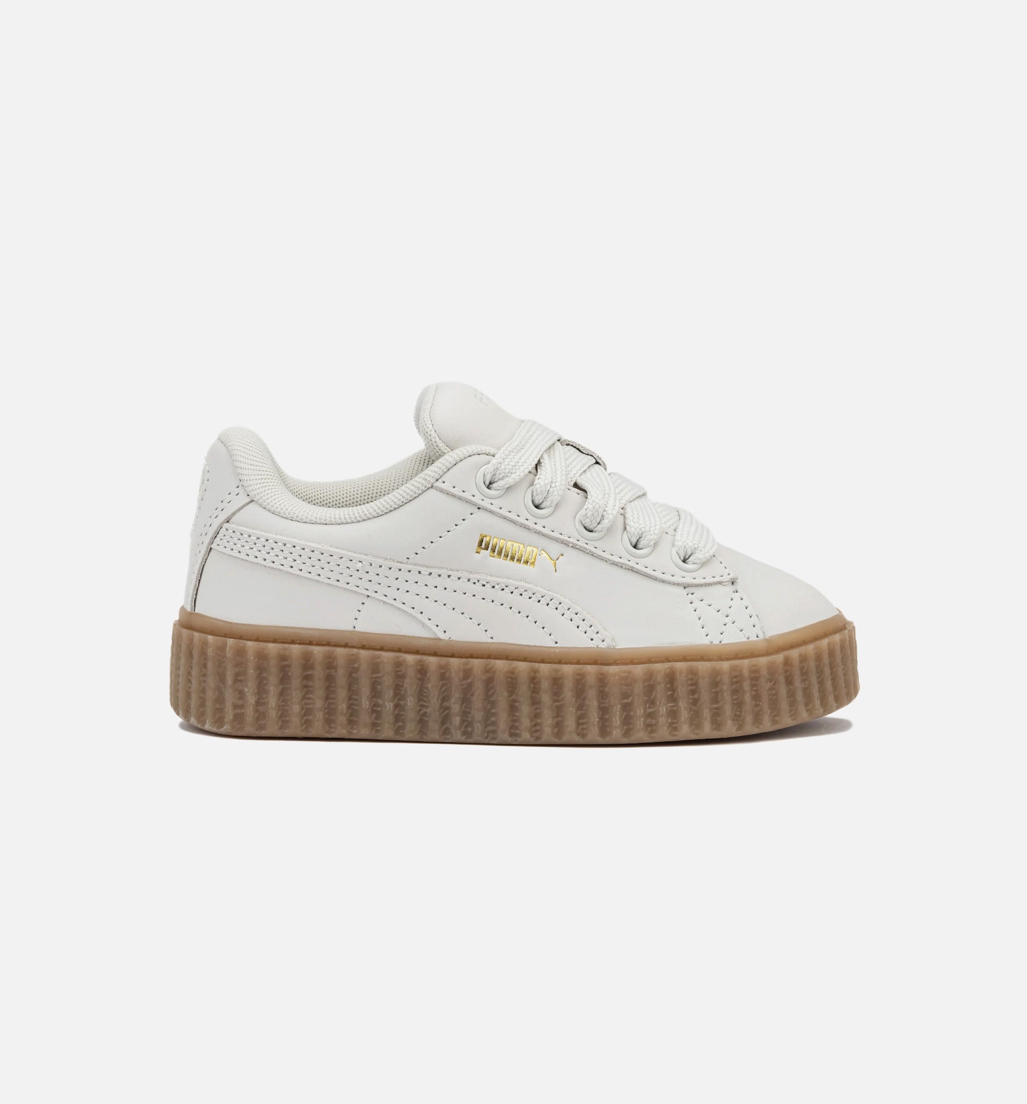 Fenty Creeper Phatty Earth Tone Preschool Lifestyle Shoe - Warm White/Gold/Gum、mySite、dreamappss