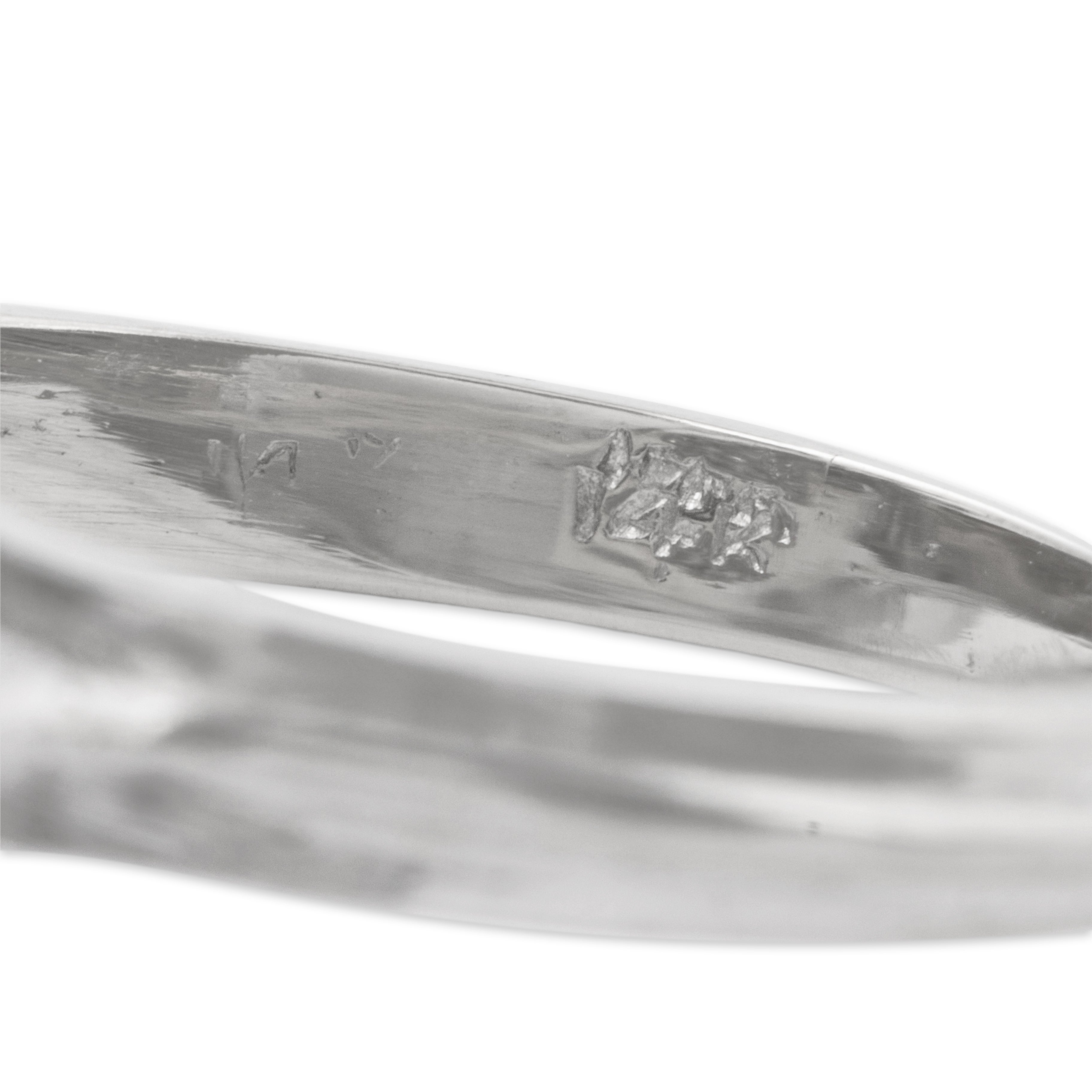 Vintage Large 14k White Gold 2cttw Sapphire .773cttw Diamond Icy Waterfall Ring、mySite、hinf8tx79