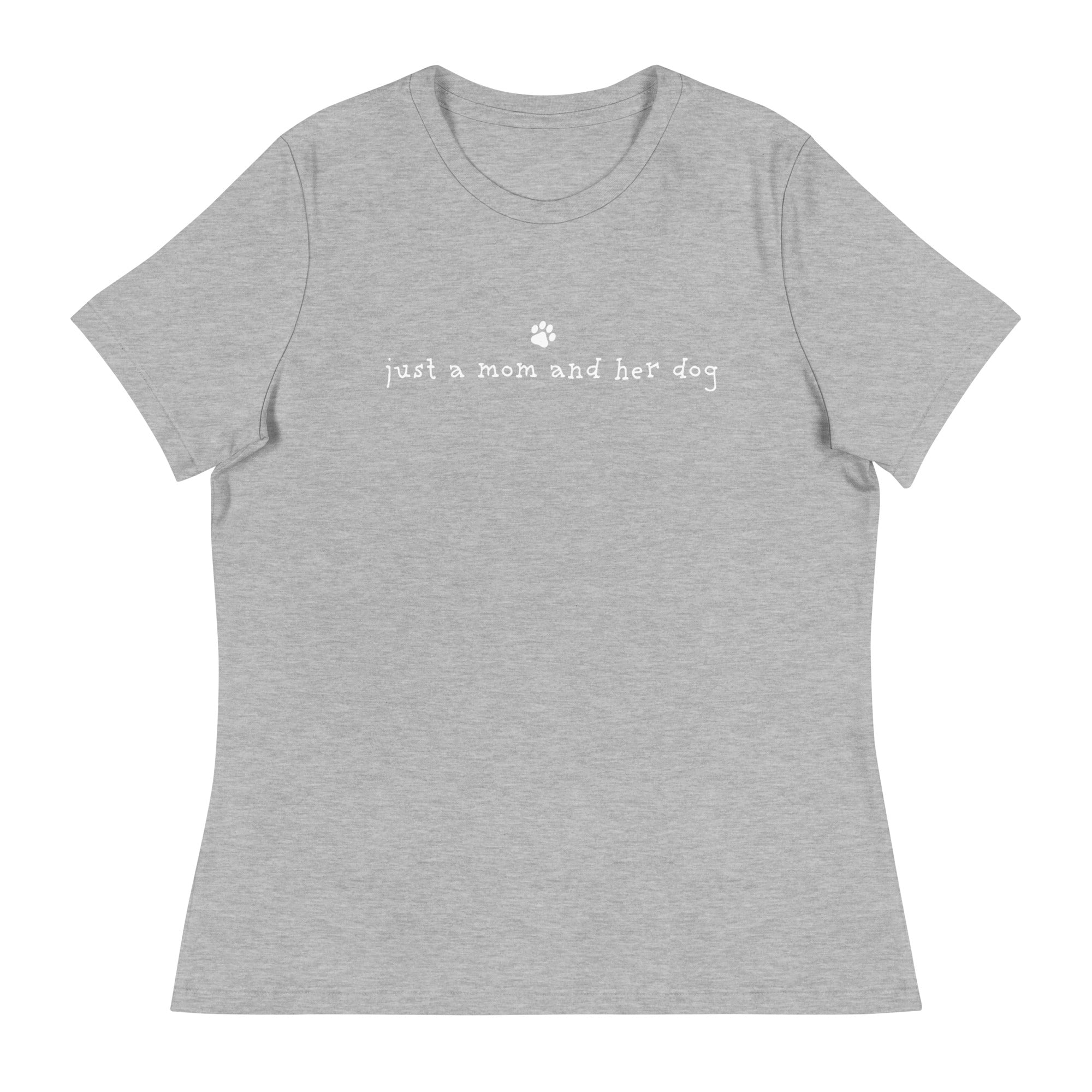 Just A Mom & Her Dog Women's Relaxed T-Shirt、mySite、camillekostekn