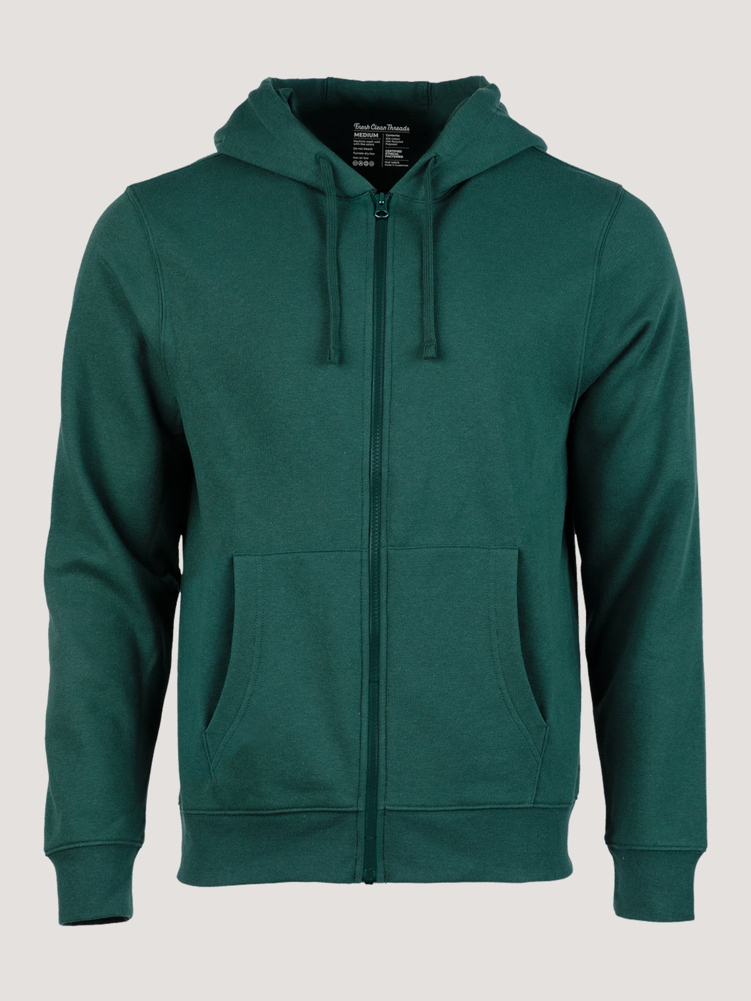 Dark Emerald Zip-Up Hoodie、mySite、ghnorth