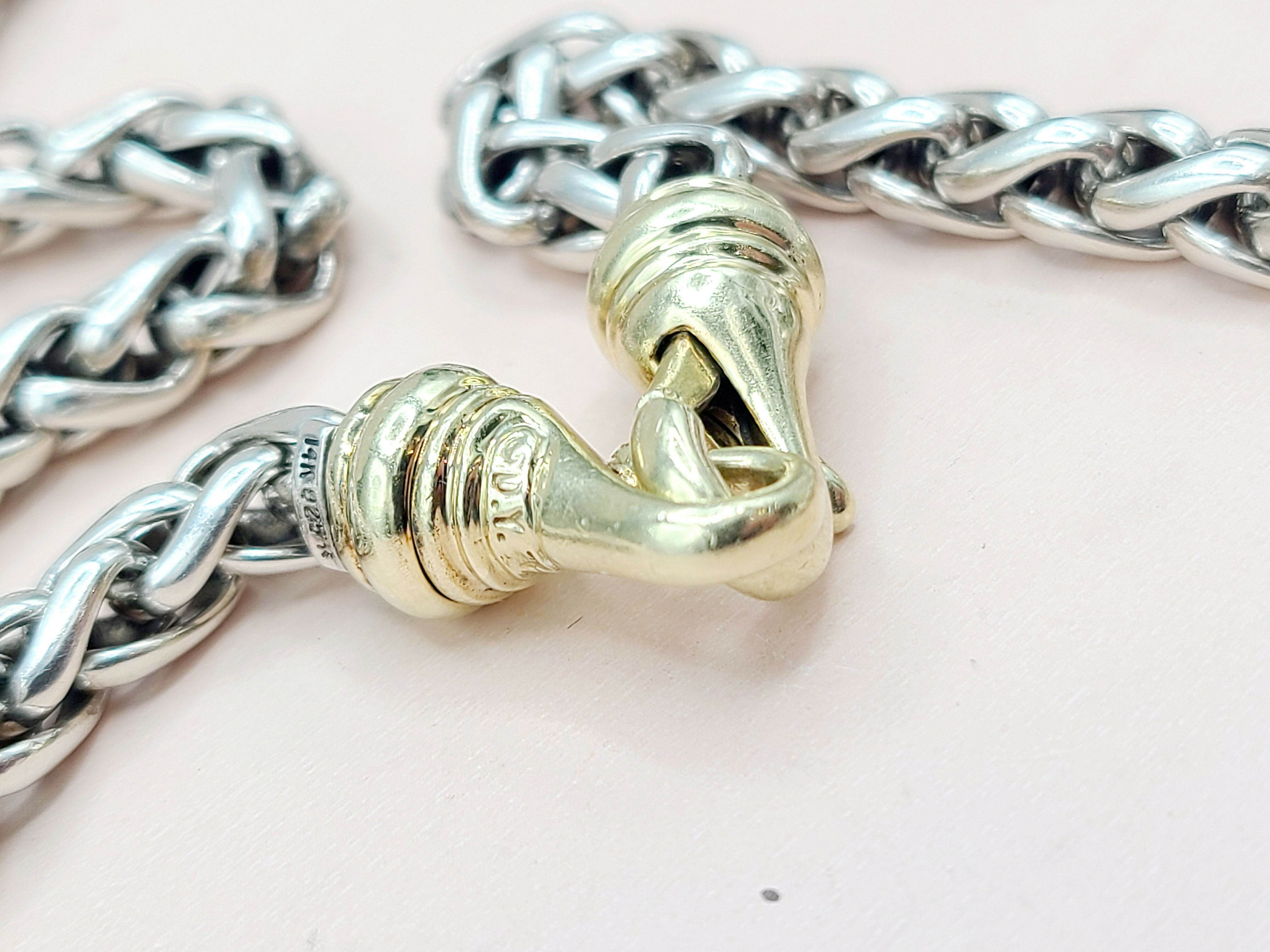 David Yurman Wheat Chain Necklace 6mm Gold Buckle 16、mySite、hinf8tx79