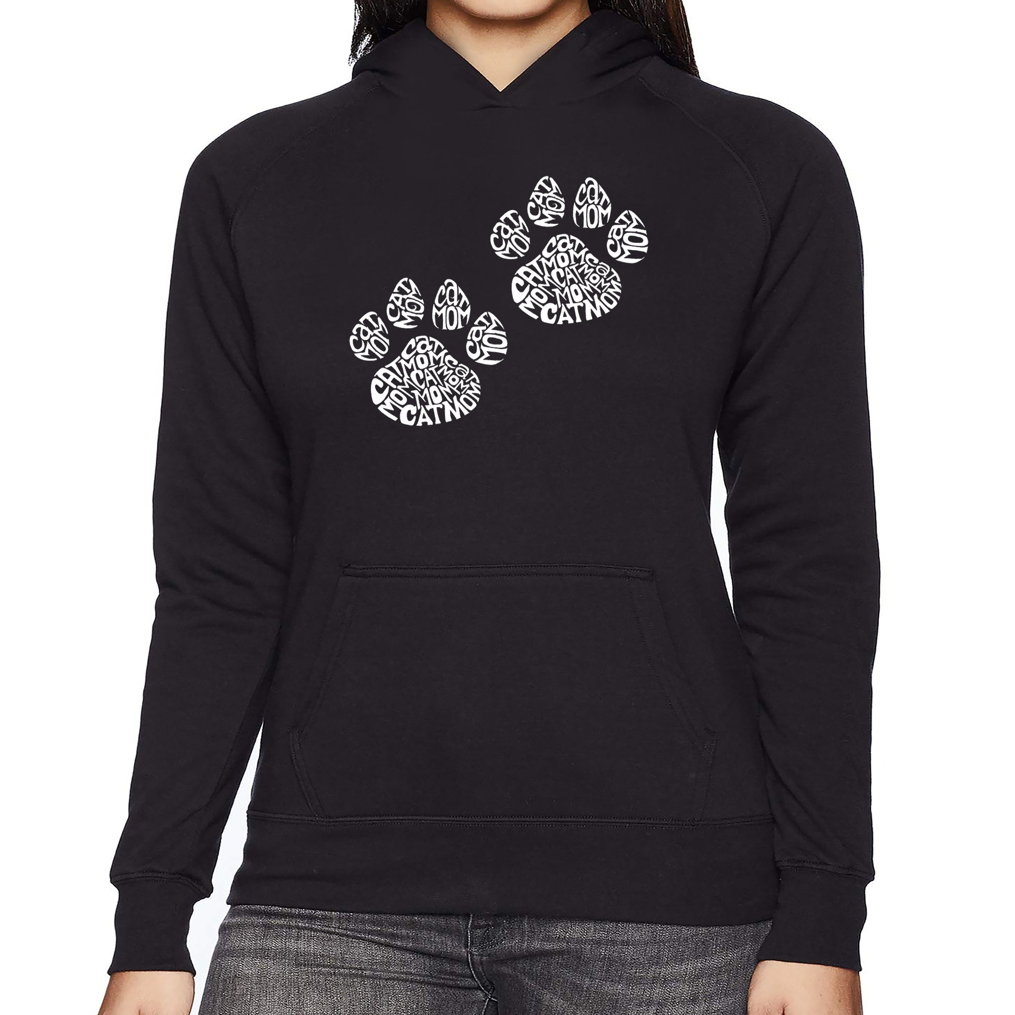 Cat Mom - Women's Word Art Hooded Sweatshirt、mySite、camillekostekn