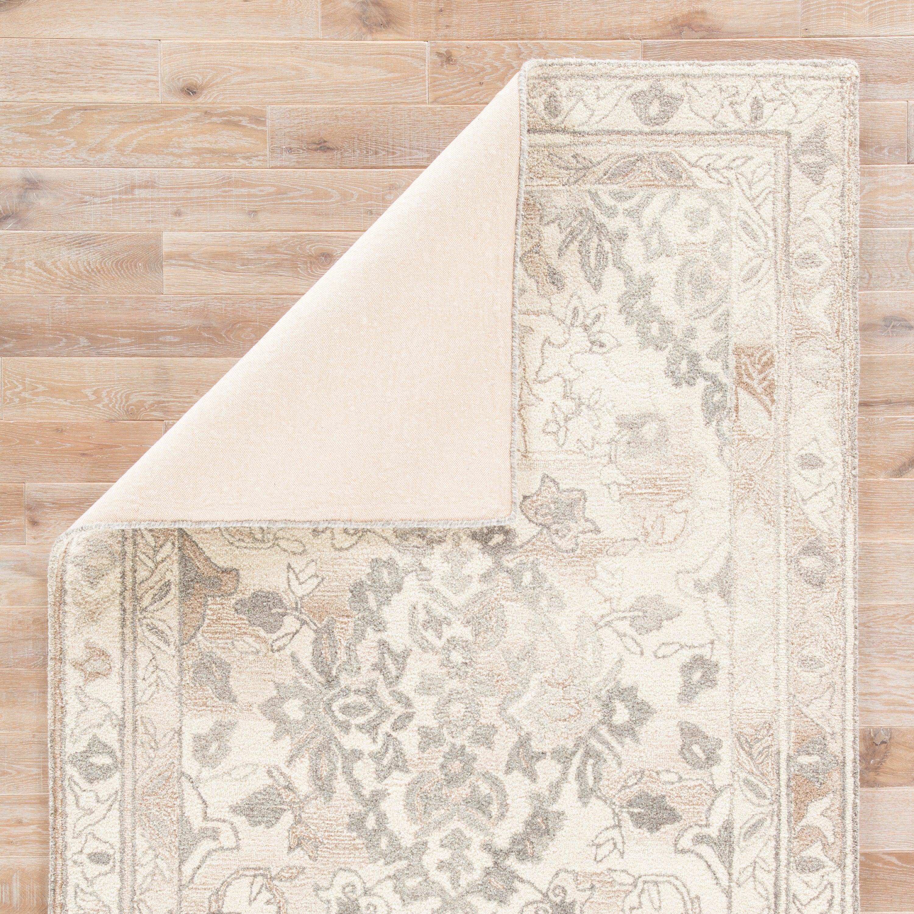 Arabia Handmade Floral White Gray Area Rug、mySite、gigharbornorthrealestate