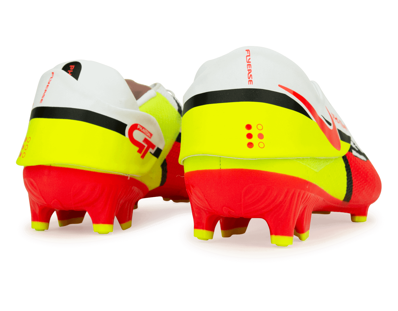 Nike Men's Phantom GT2 Academy Flyease FG/MG White/Crimson、mySite、noshort