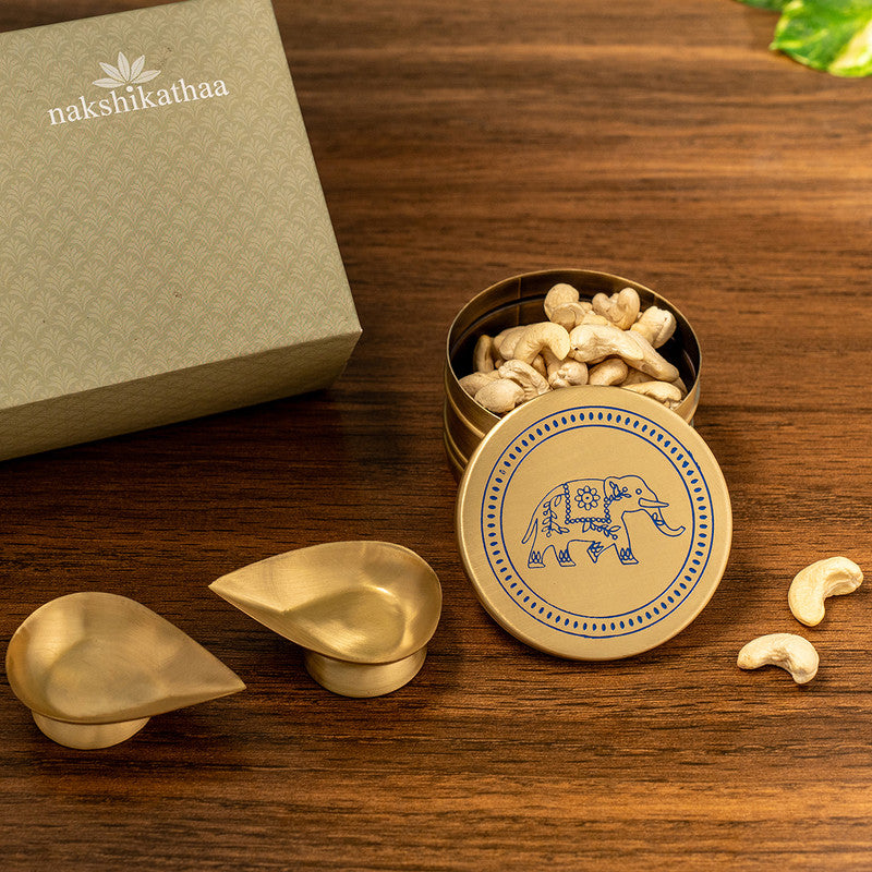 Brass Kunjar Trinket Box | Blue & Gold、mySite、camillekostekn