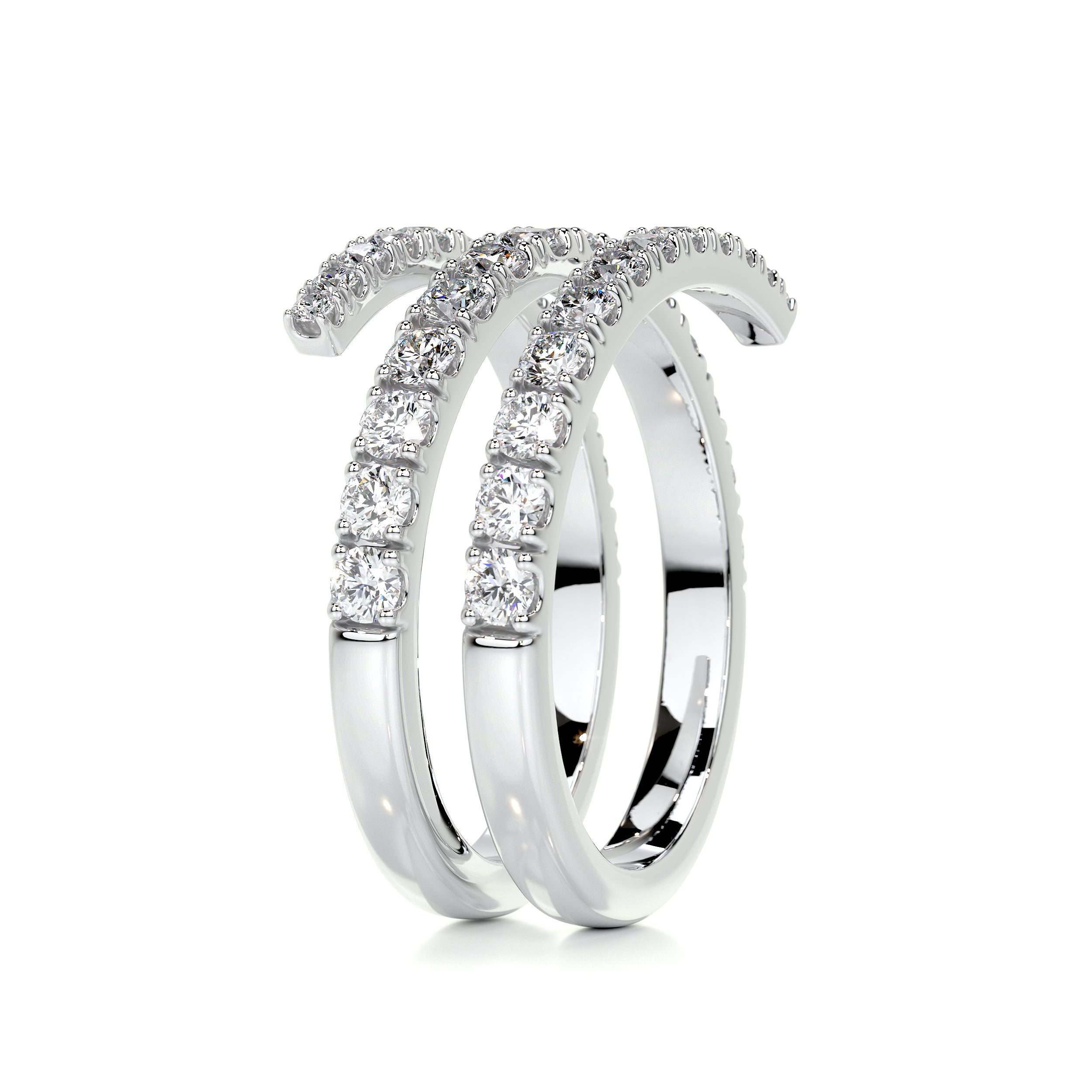 Carrie Diamond Wedding Ring (1 Carat) -14K White Gold、mySite、hinf8tx79