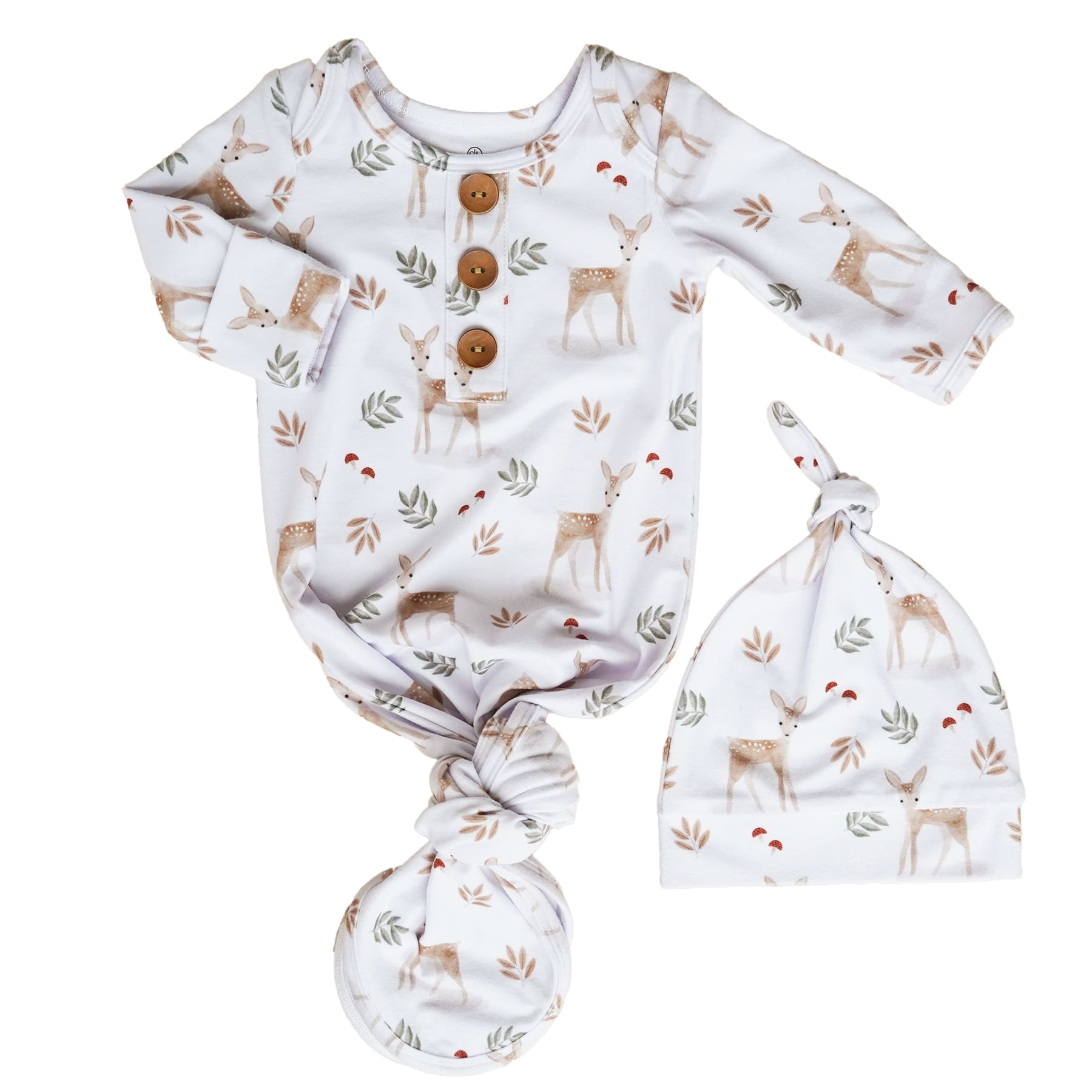  Finley's Fawn Newborn Baby Knot Gown & Hat、mySite、layawaytickets
