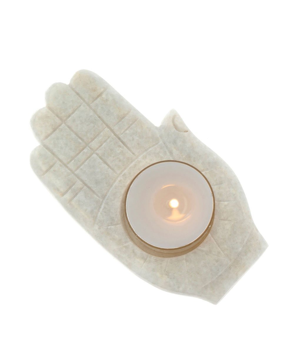 Blessing Hand Marble Tea Light Holder、mySite、topwebapps