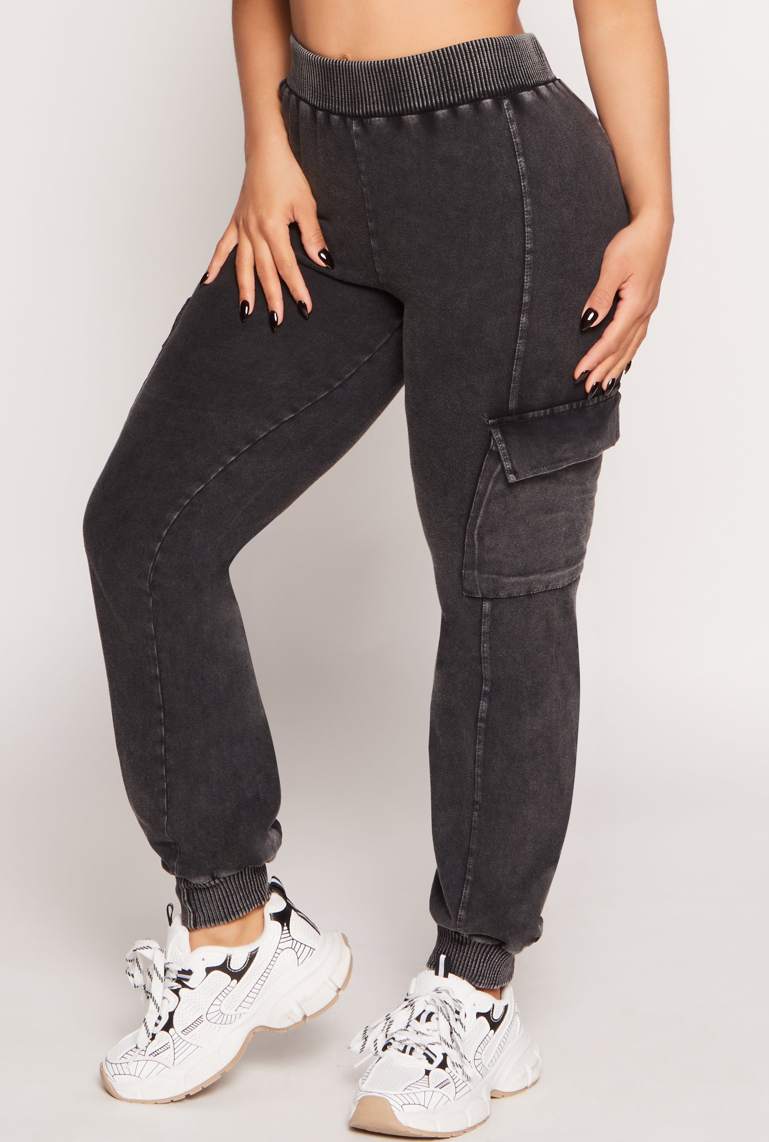 Acid Wash Pintuck Cargo Joggers、mySite、camillekostekn