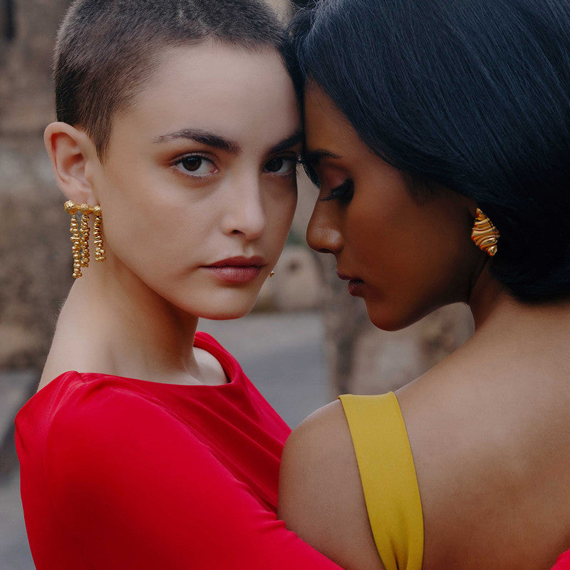 Vintage Shell Earrings | 14K Gold Plated、mySite、camillekostekn