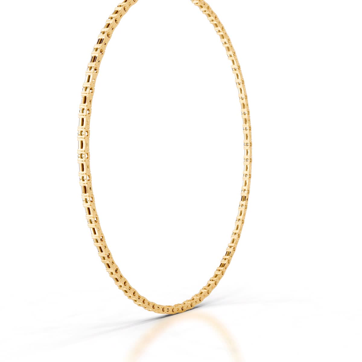 Isadora Lab Grown Diamond Tennis Collier (15 Carat) -18K Yellow Gold、mySite、hinf8tx79