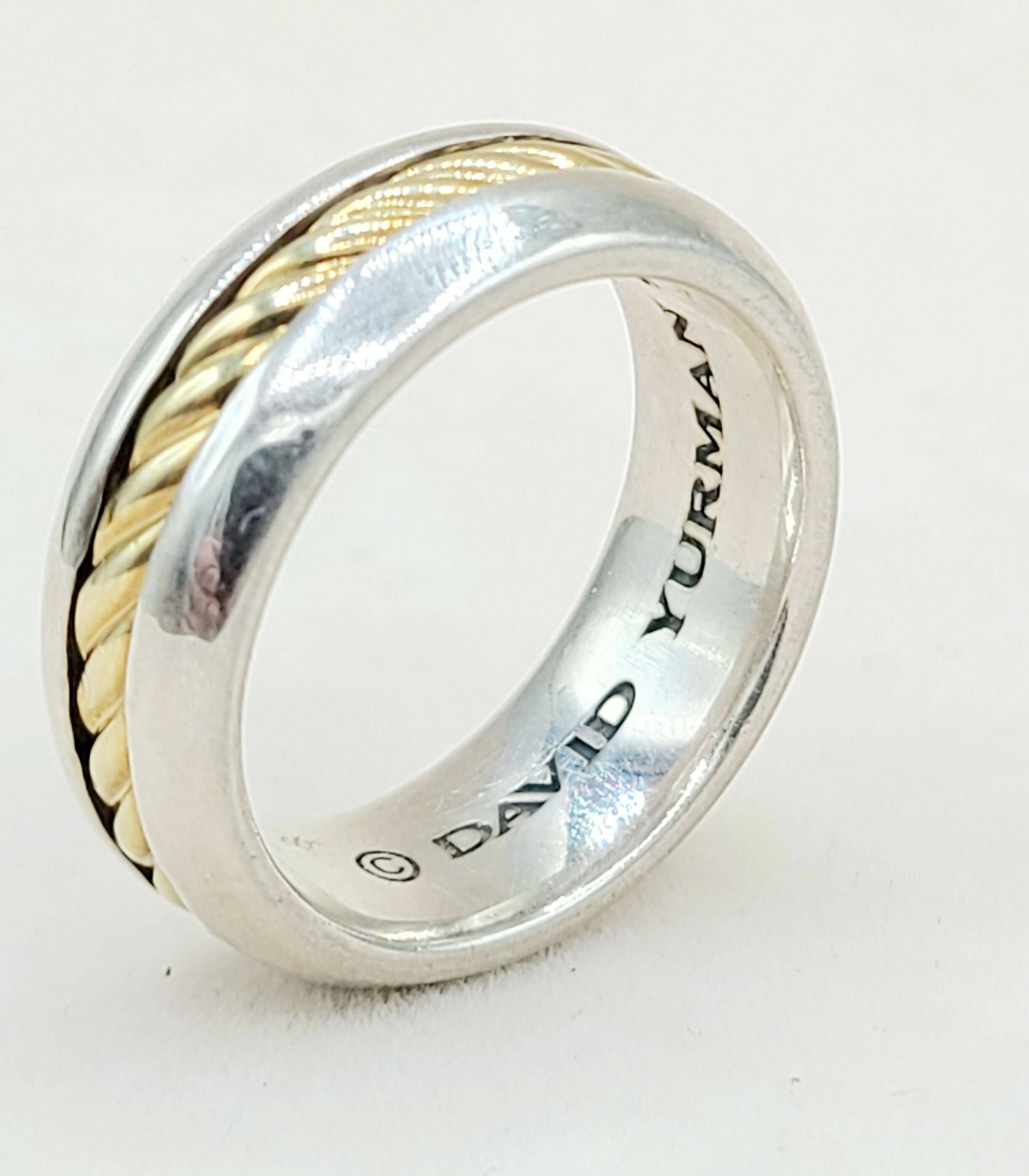 David Yurman Cable Band Ring 8mm Silver & 18K Gold、mySite、hinf8tx79