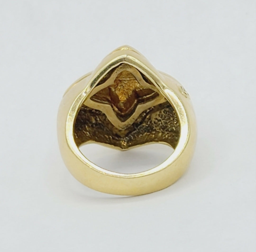 David Yurman Quatrefoil Sculpted Ring 鈥?Diamonds & 18k Gold、mySite、hinf8tx79